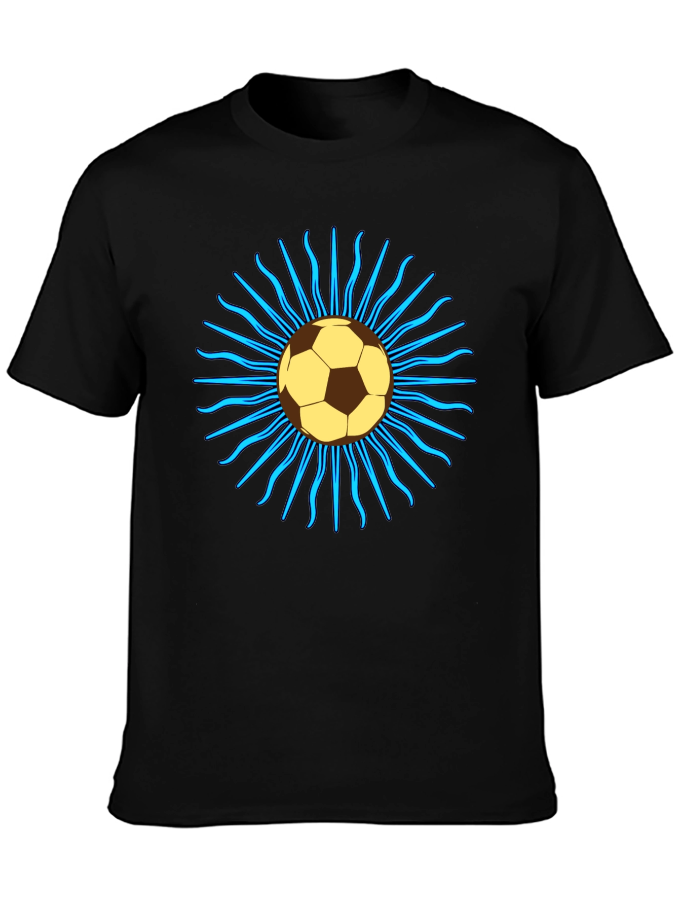 Soccer Ball Sun T-Shirt - Black