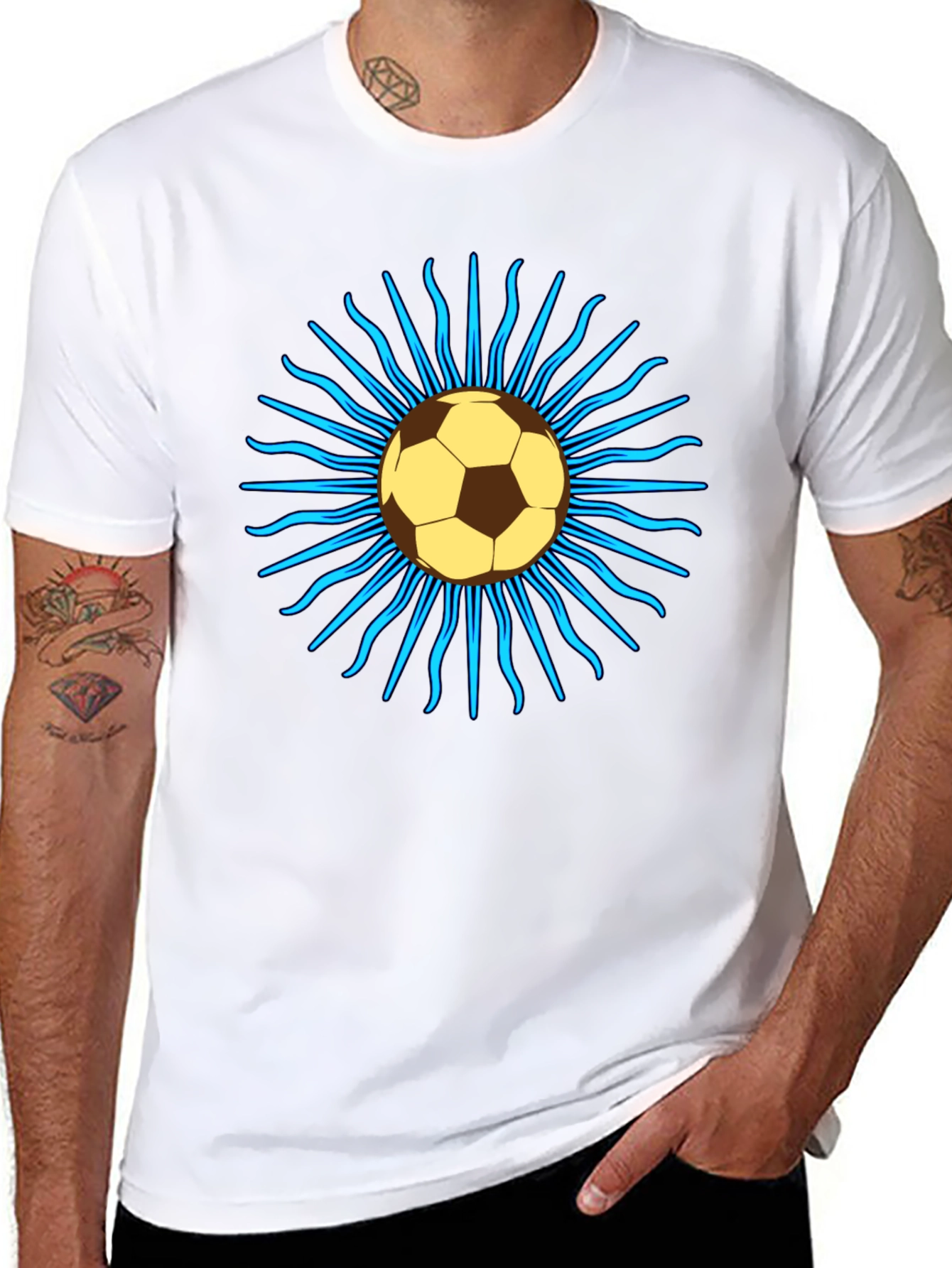 Soccer Ball Sun T-Shirt - Black