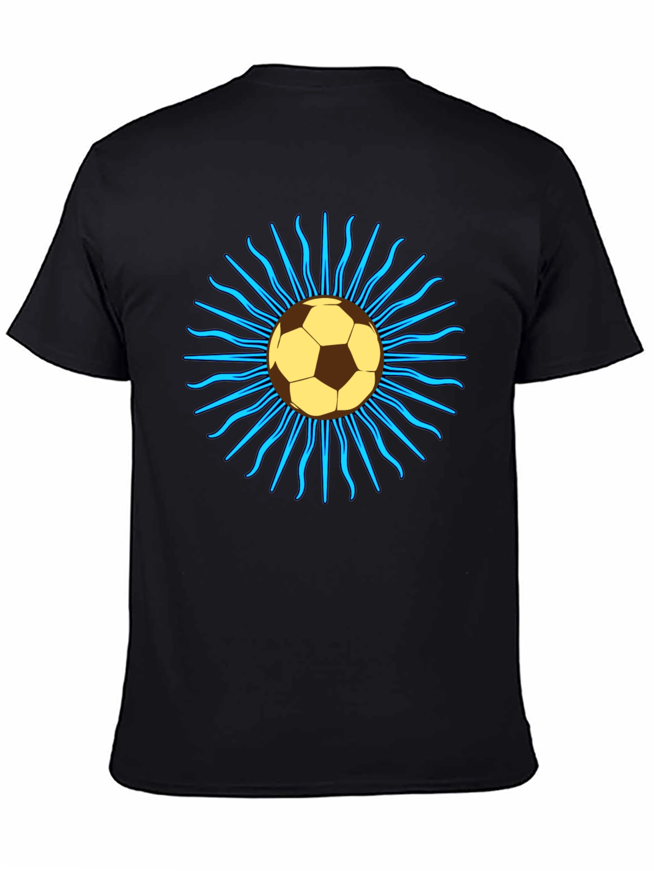 Soccer Ball Sun T-Shirt - Black