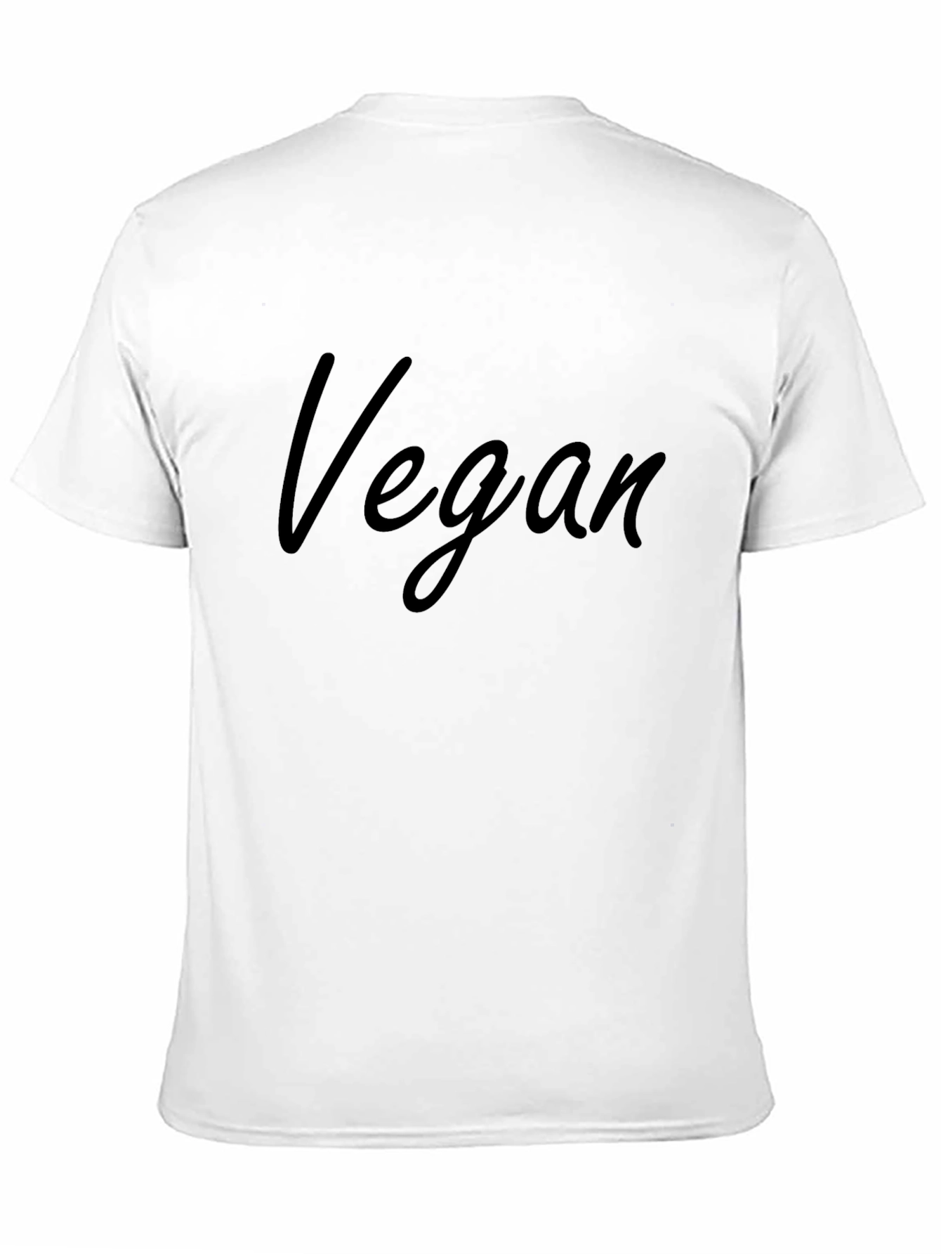 Vegan Statement T-Shirt - Black Crew Neck