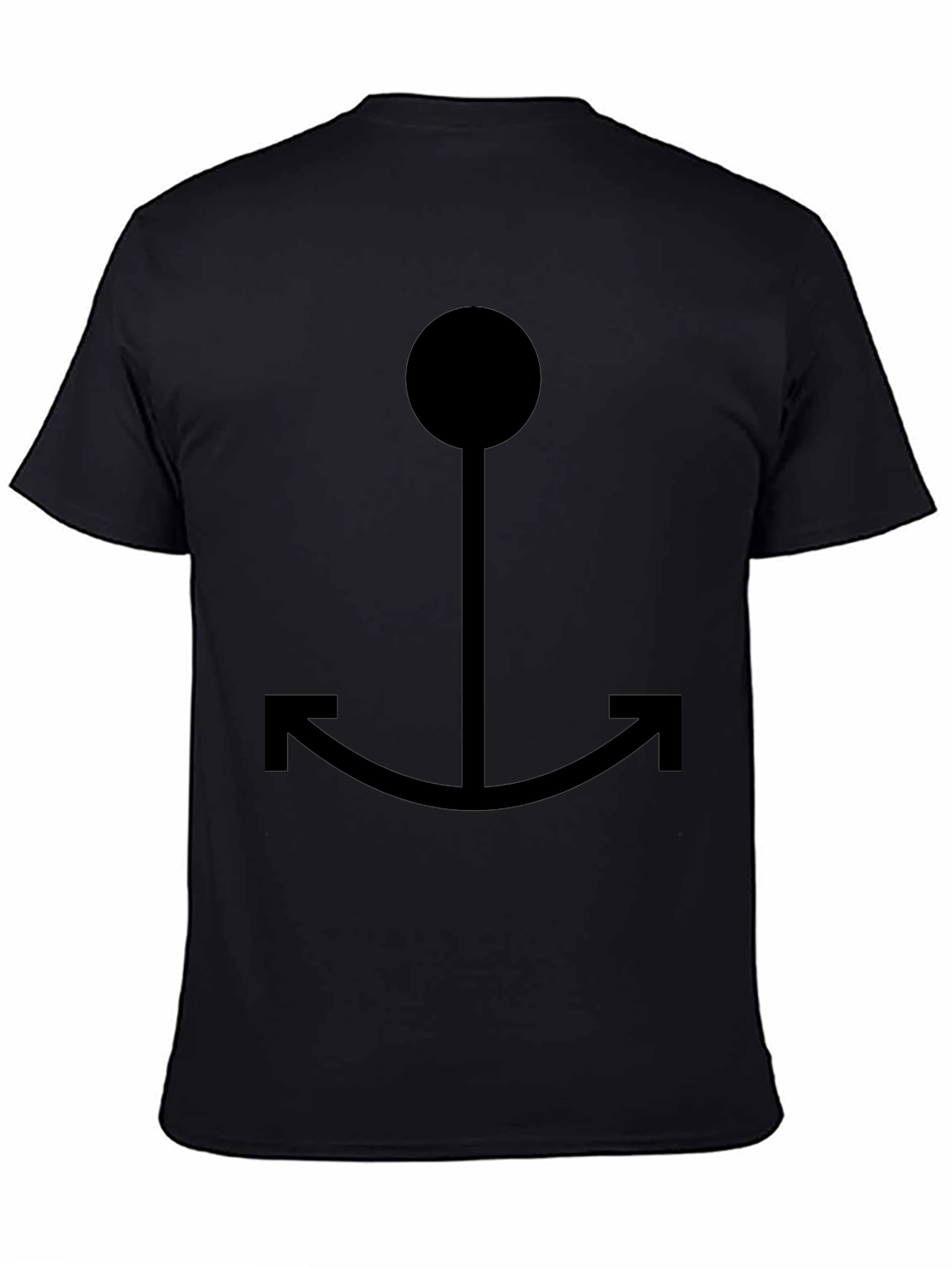 Black Anchor Graphic Tee - Casual Style