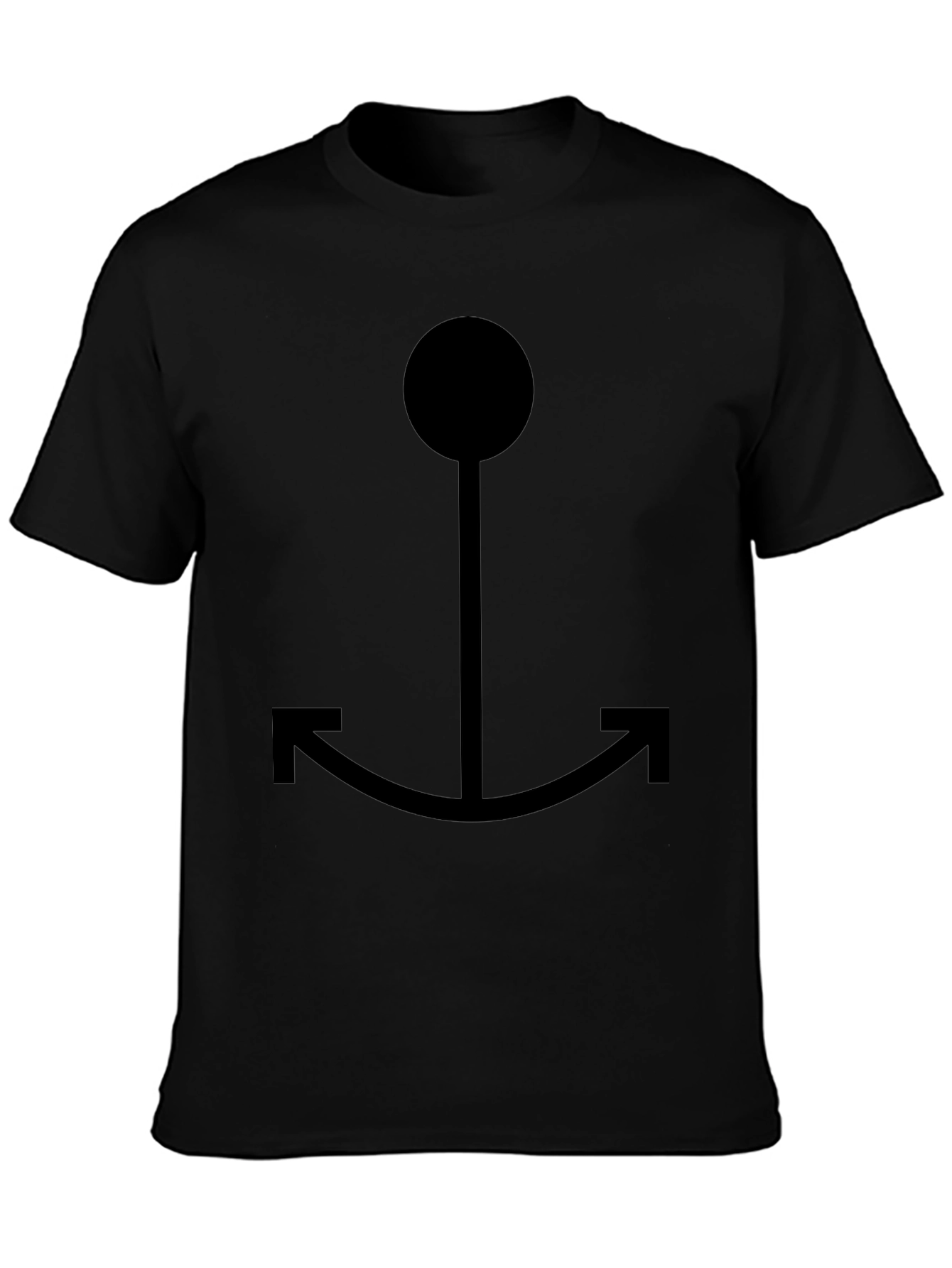 Black Anchor Graphic Tee - Casual Style