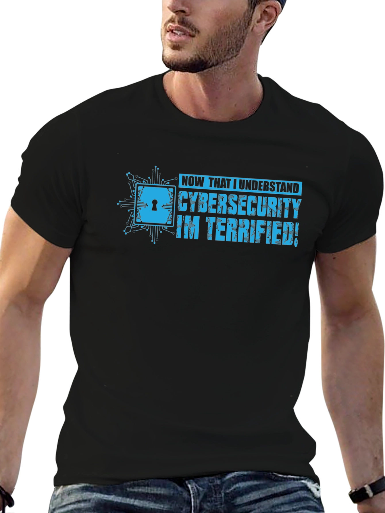 Cybersecurity Terrified Graphic Tee