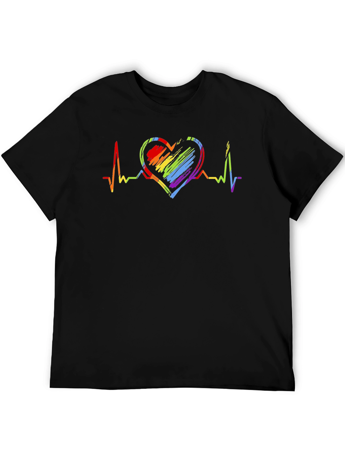 Rainbow Heartbeat LGBT Pride T-Shirt