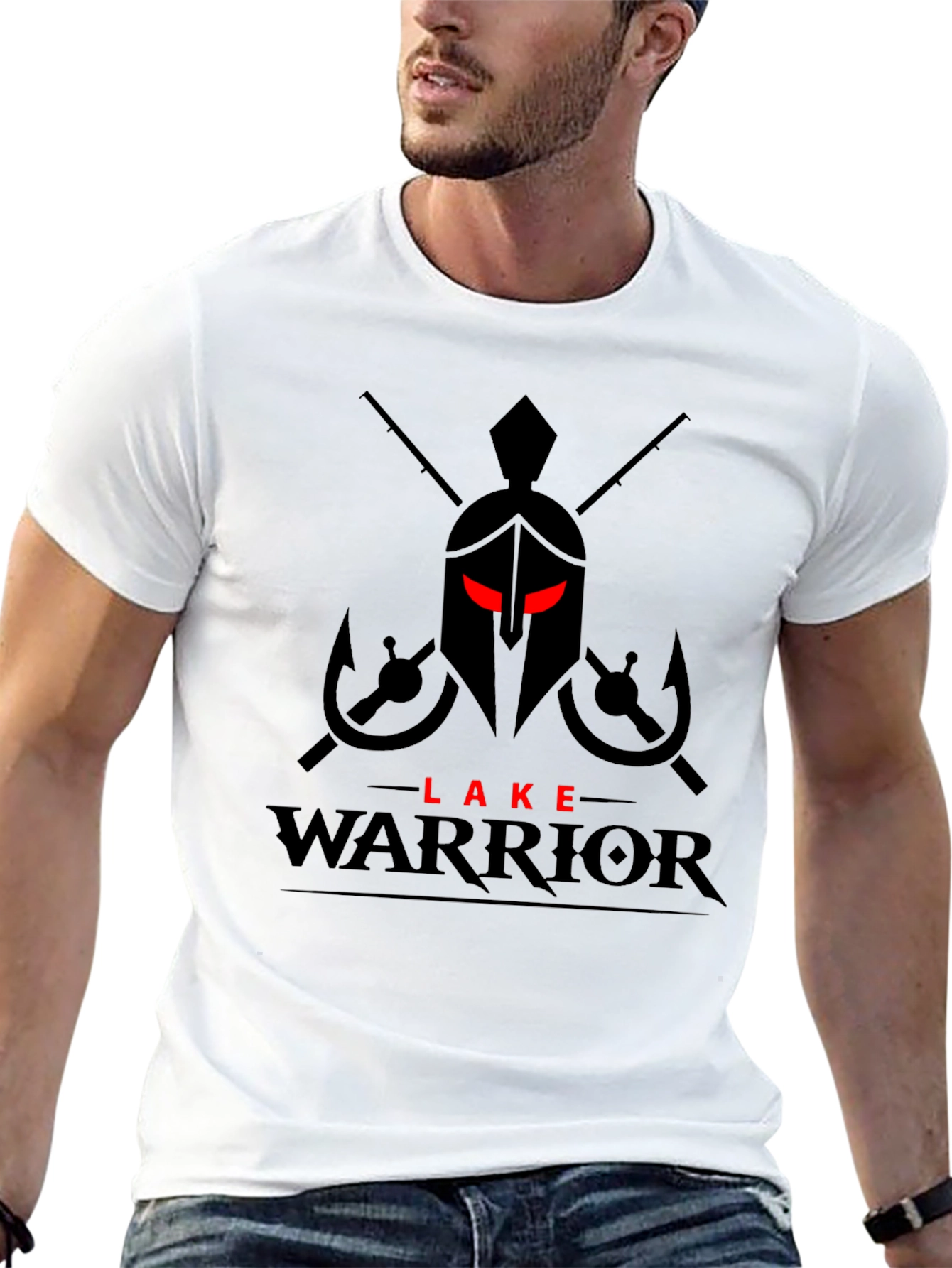 Lake Warrior T-Shirt - Fishing Spartan Design