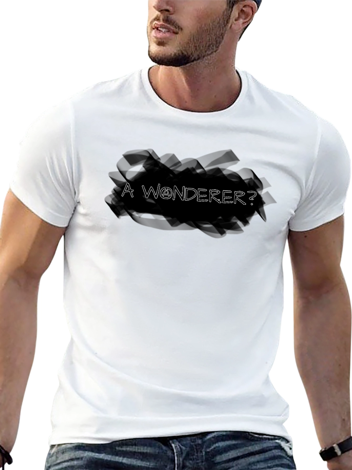 A Wonderer? Black Graphic Tee