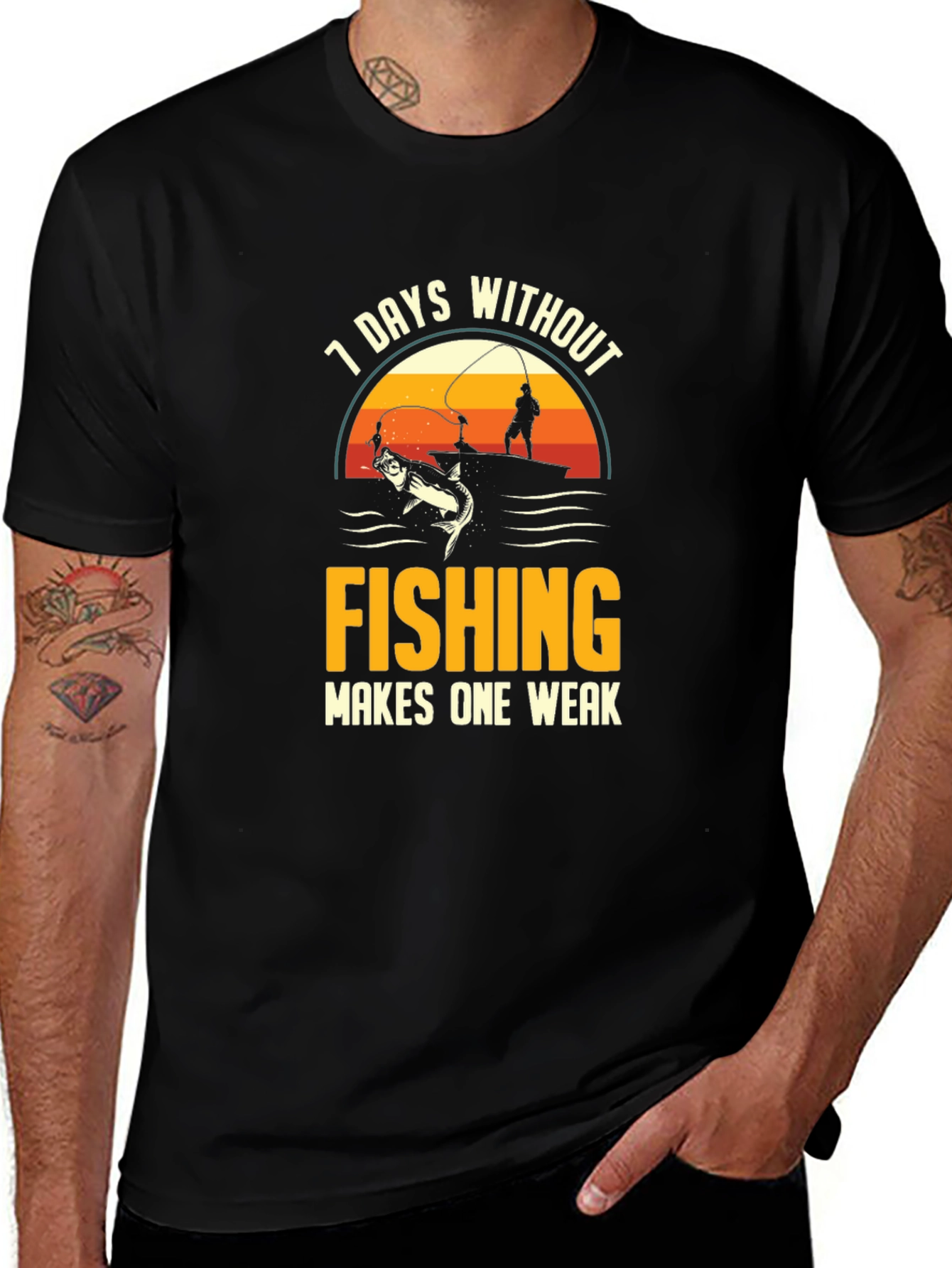Fishing T-Shirt - 7 Days Without Fishing