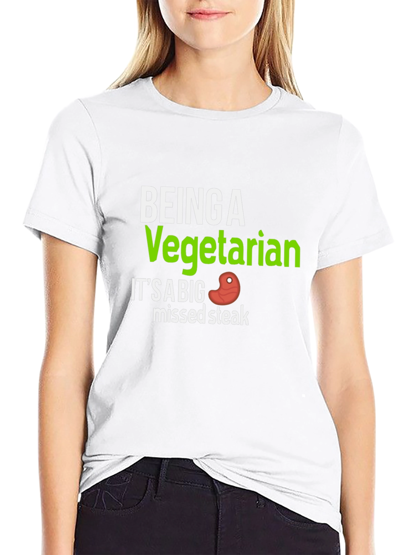 Being a Vegetarian Missed Steak Funny T-Shirt