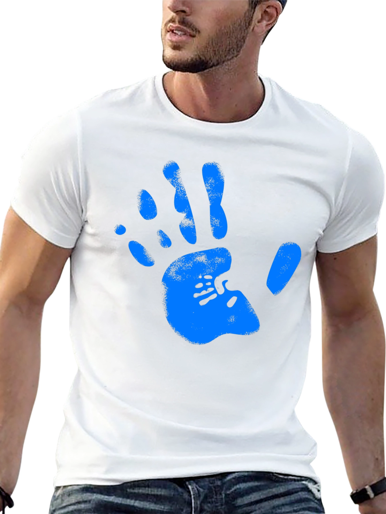 Handprint Graphic Black Tee