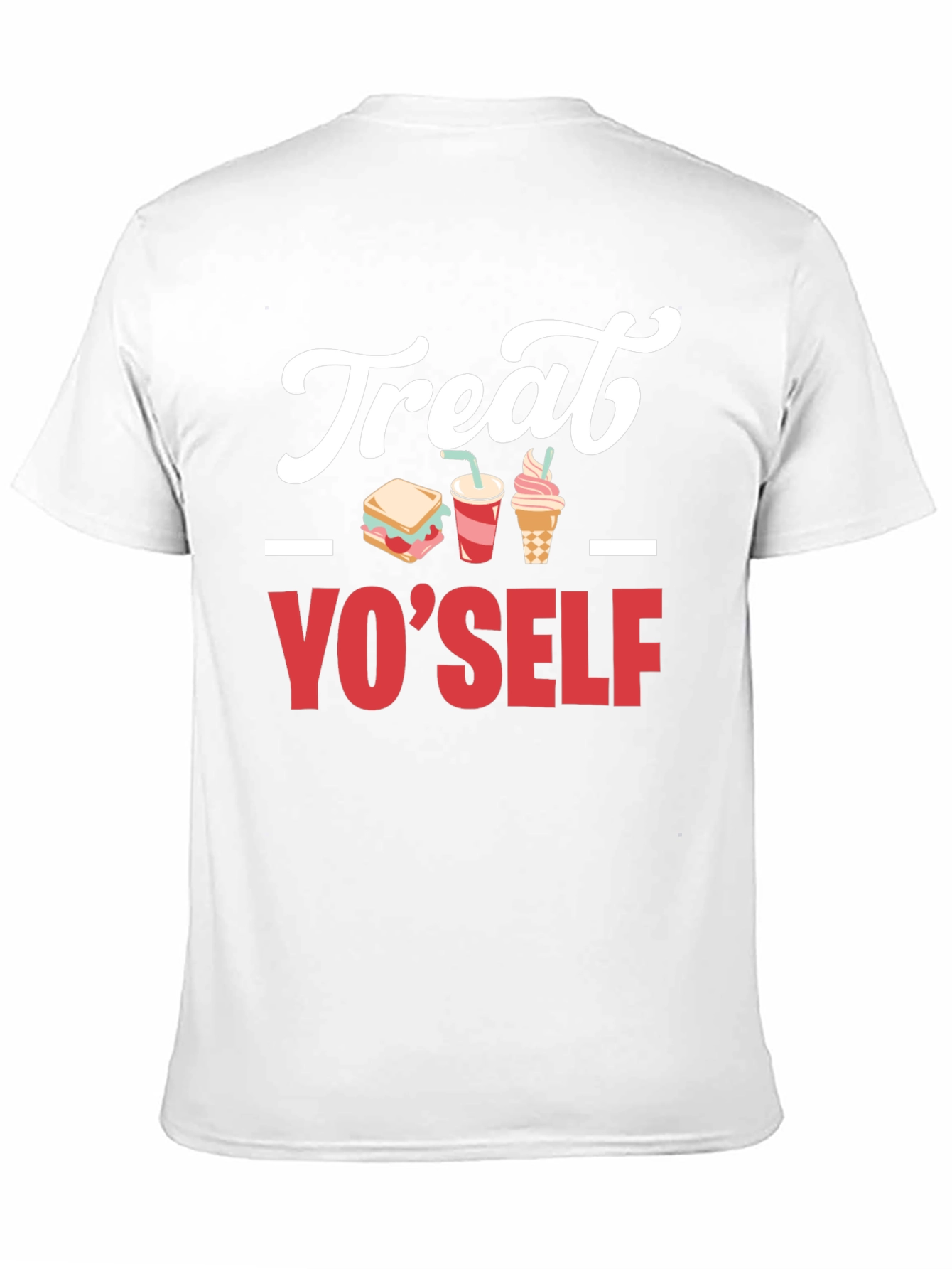 Treat Yo Self Graphic T-Shirt - Black Cotton Tee