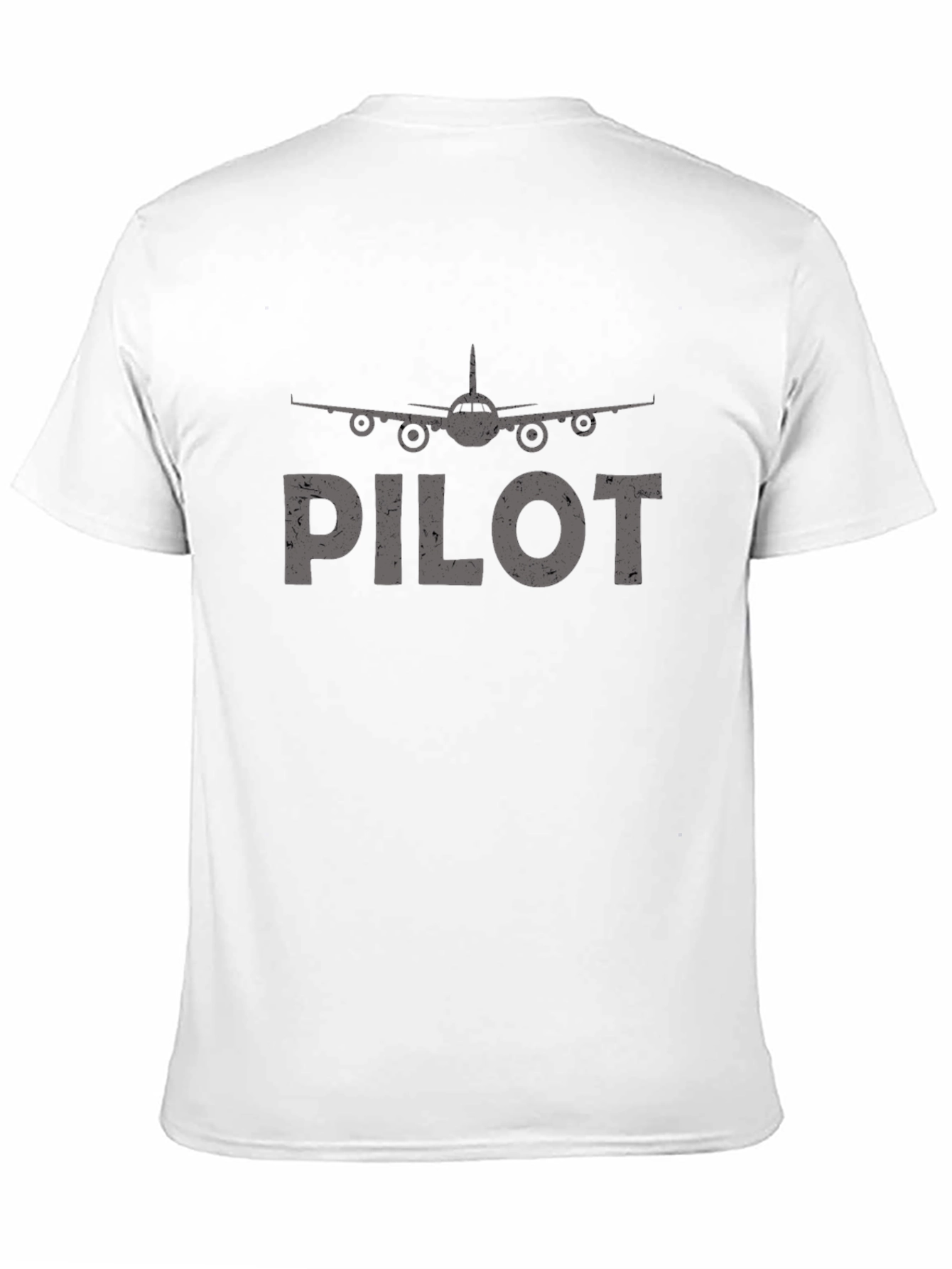 Pilot Airplane Graphic T-Shirt - Black