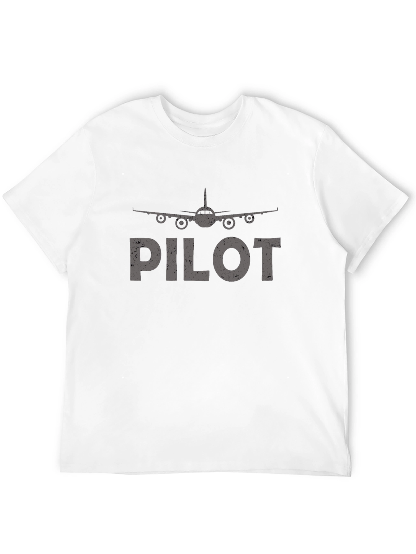 Pilot Airplane Graphic T-Shirt - Black