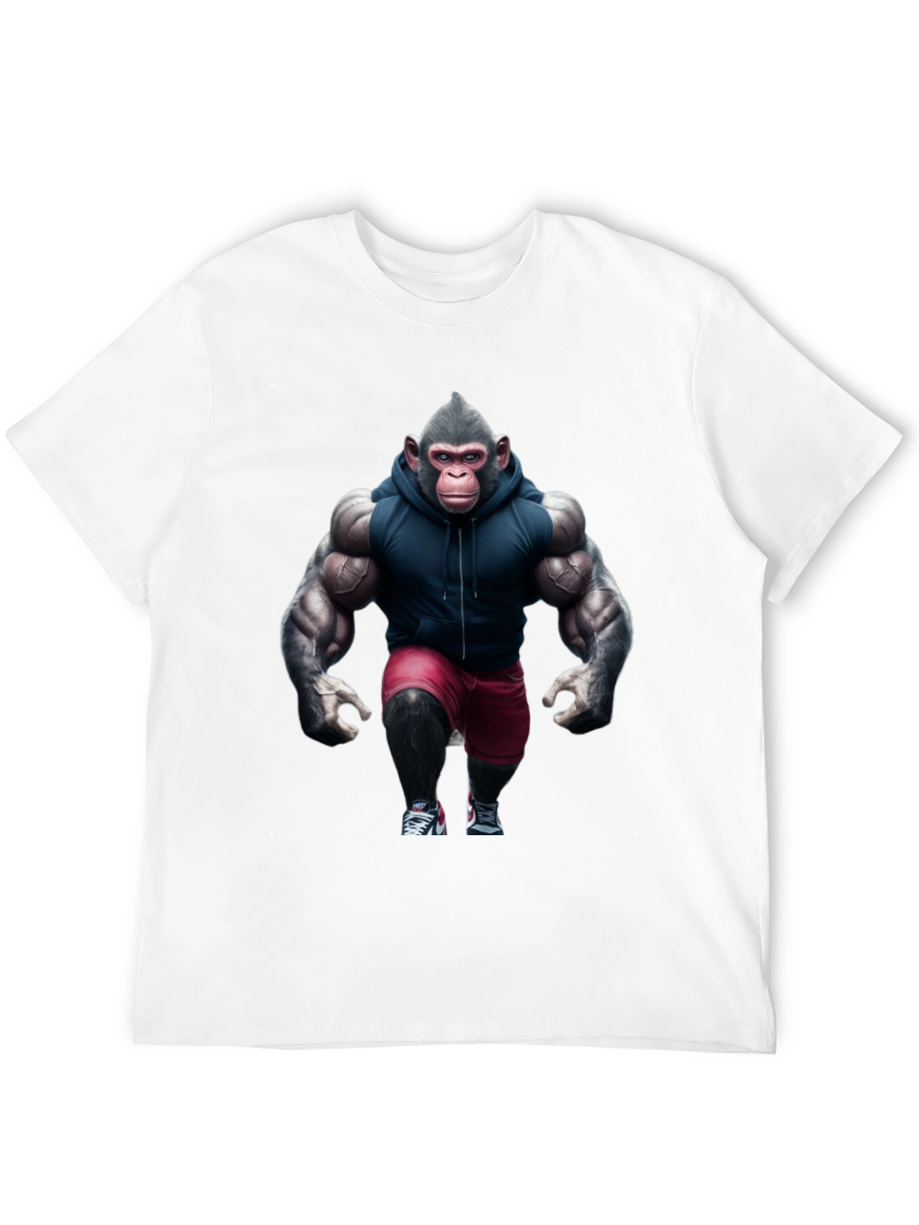 Muscle Monkey Black T-Shirt - Gym Ready Ape Design