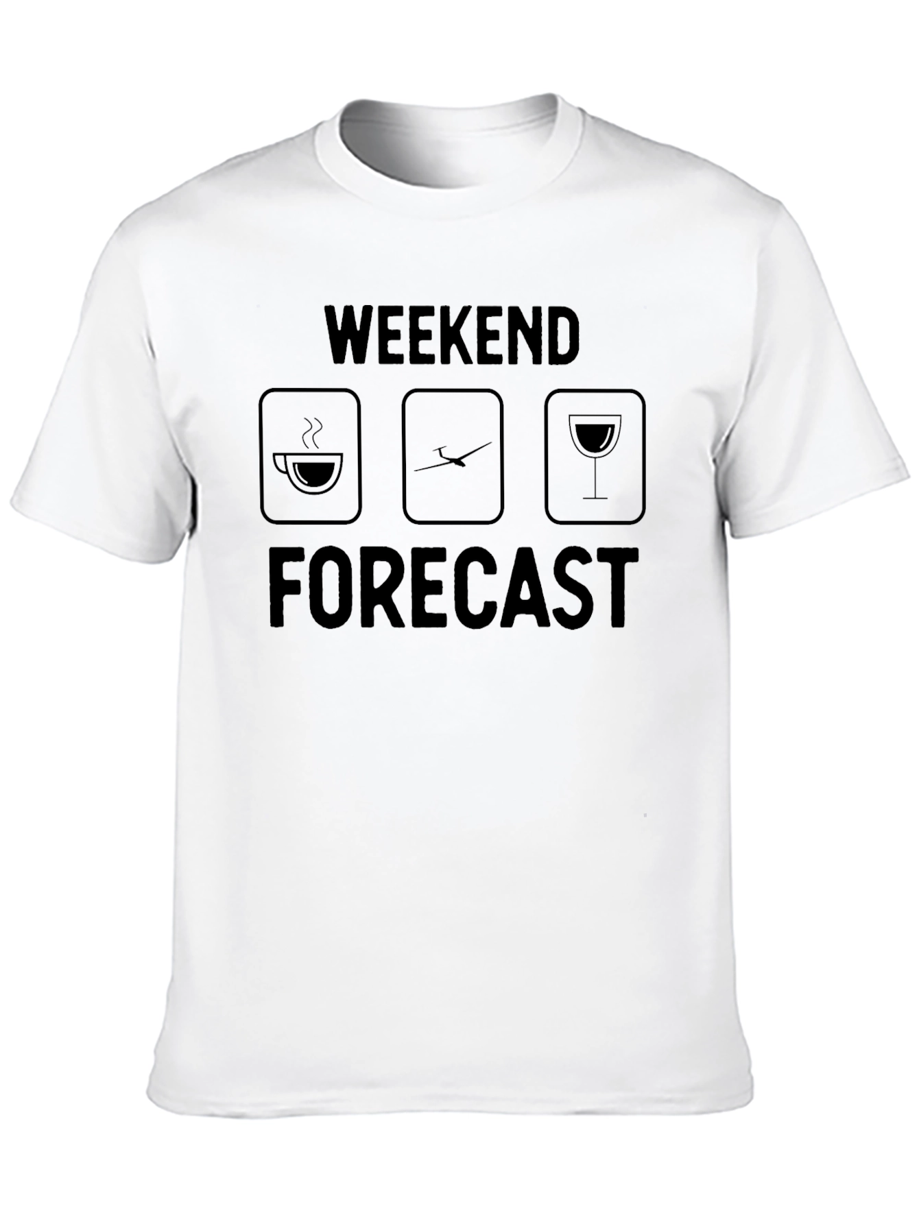 Weekend Forecast T-Shirt: Coffee Golf Wine