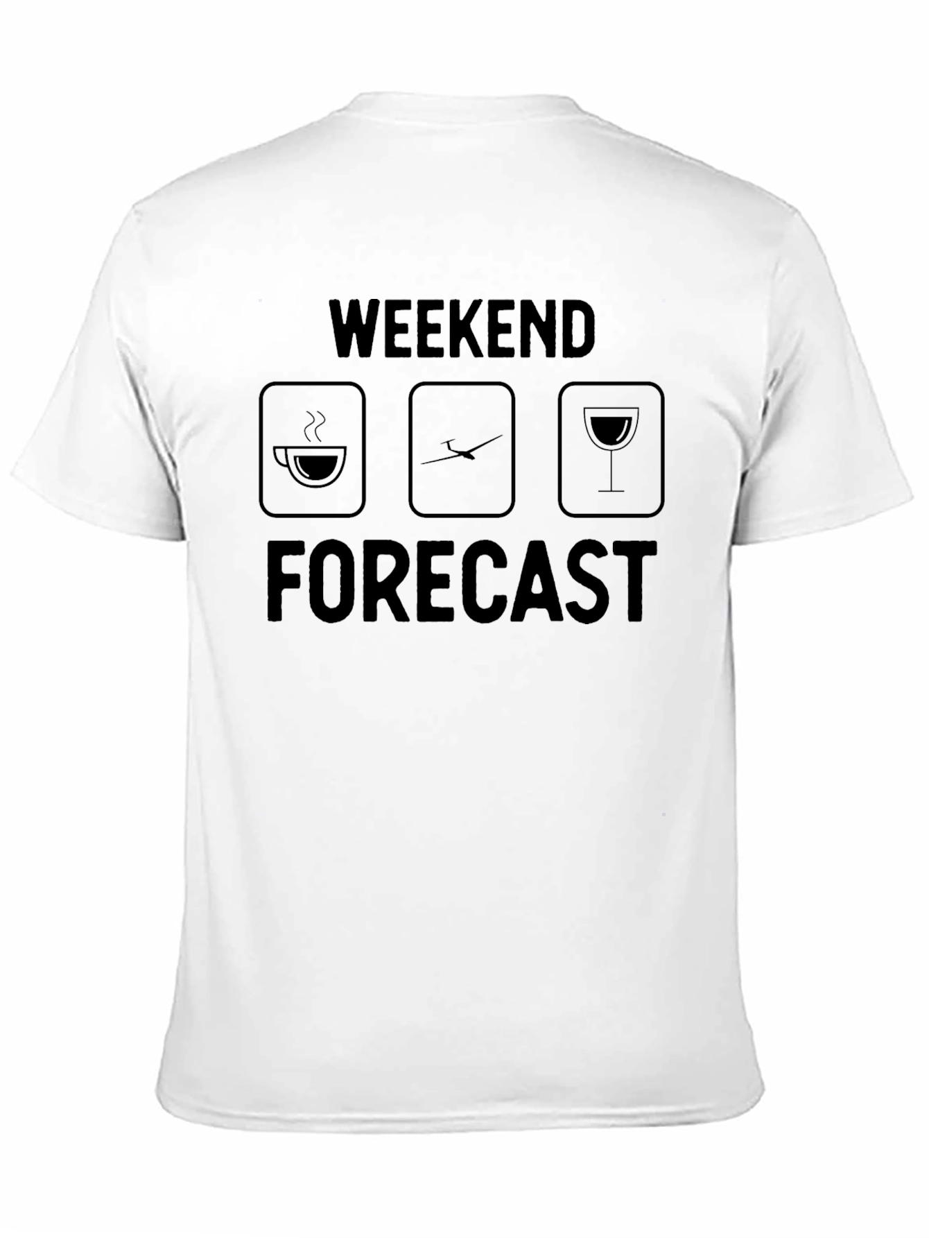 Weekend Forecast T-Shirt: Coffee Golf Wine