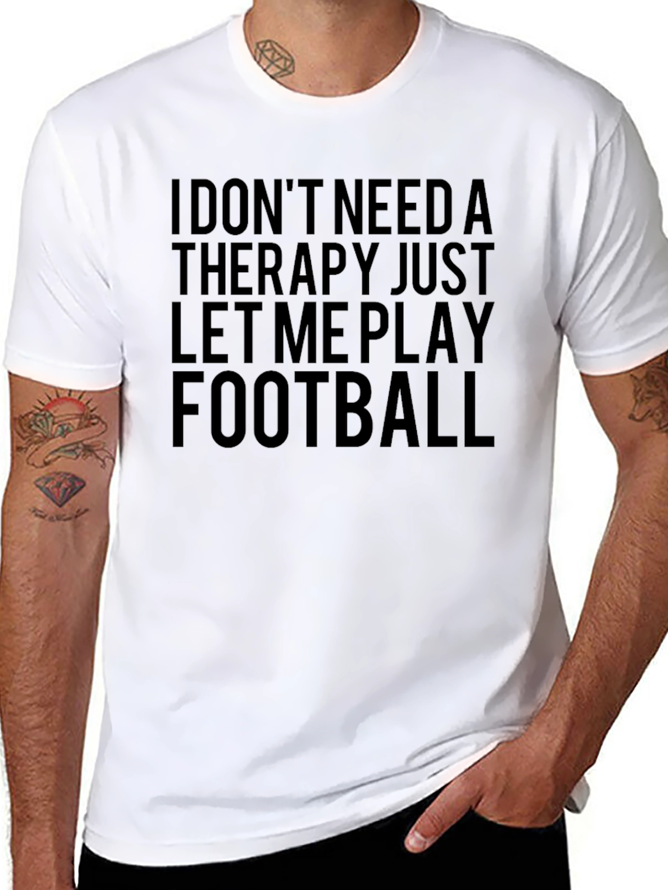 I Dont Need Therapy Football T-Shirt