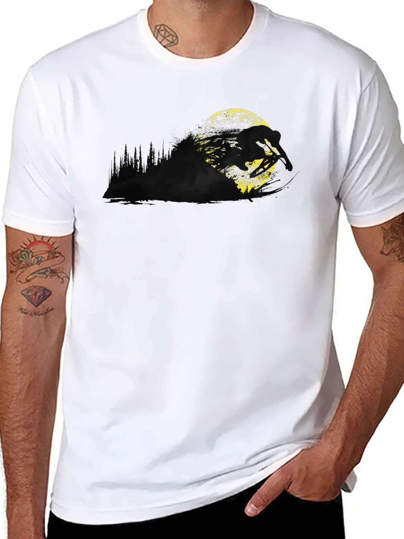 Graphic Print Black T-Shirt