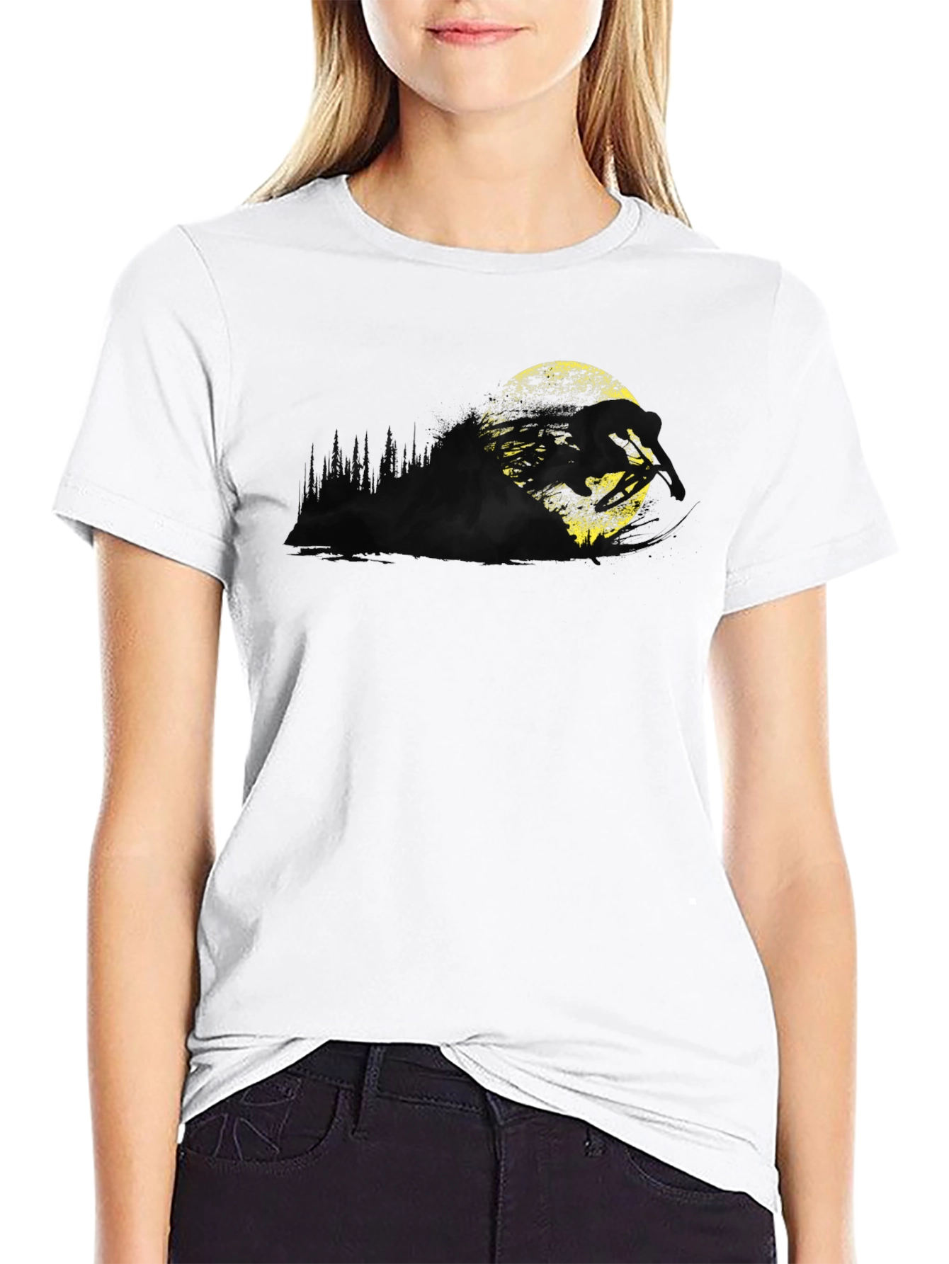 Graphic Print Black T-Shirt