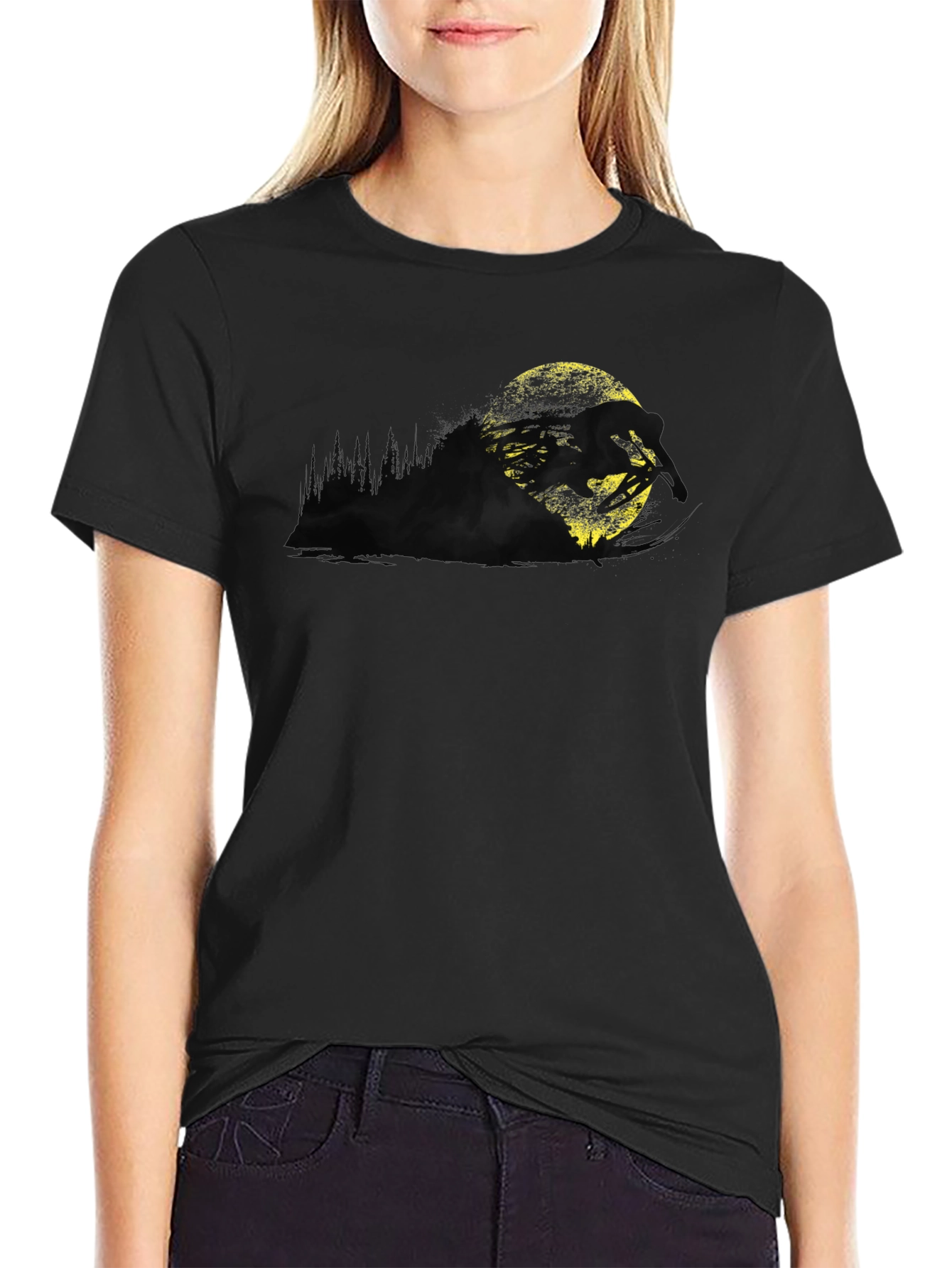 Graphic Print Black T-Shirt