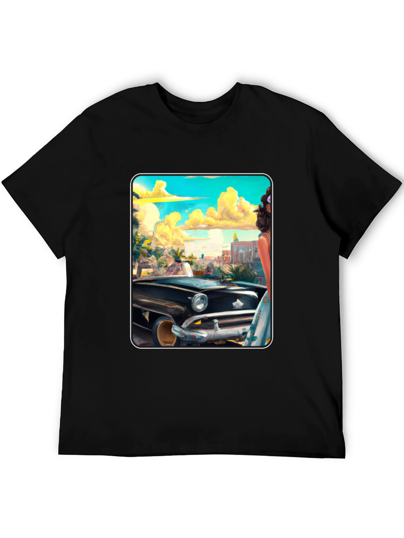 Retro Car T-Shirt - Classic Cuban Style