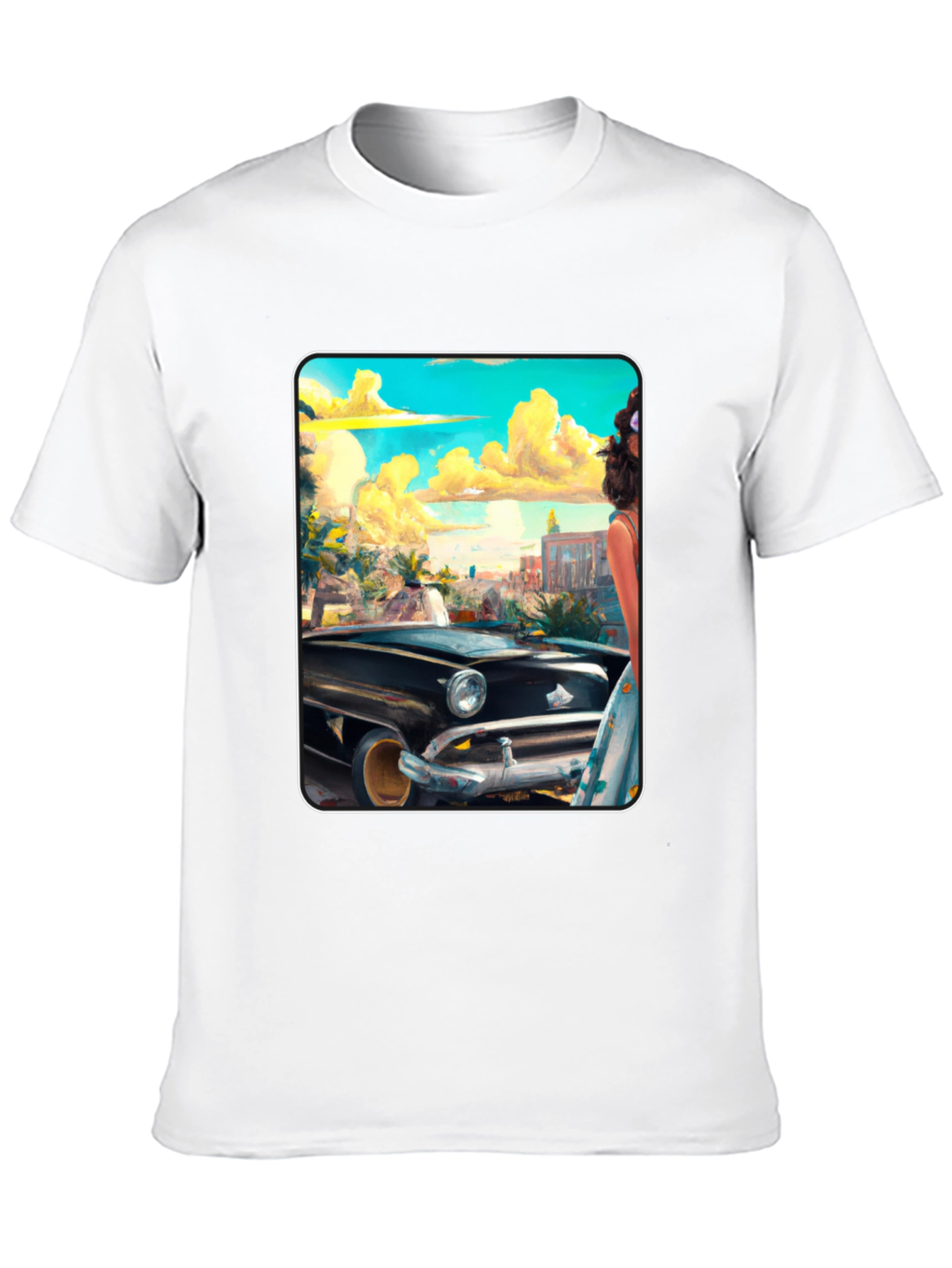 Retro Car T-Shirt - Classic Cuban Style