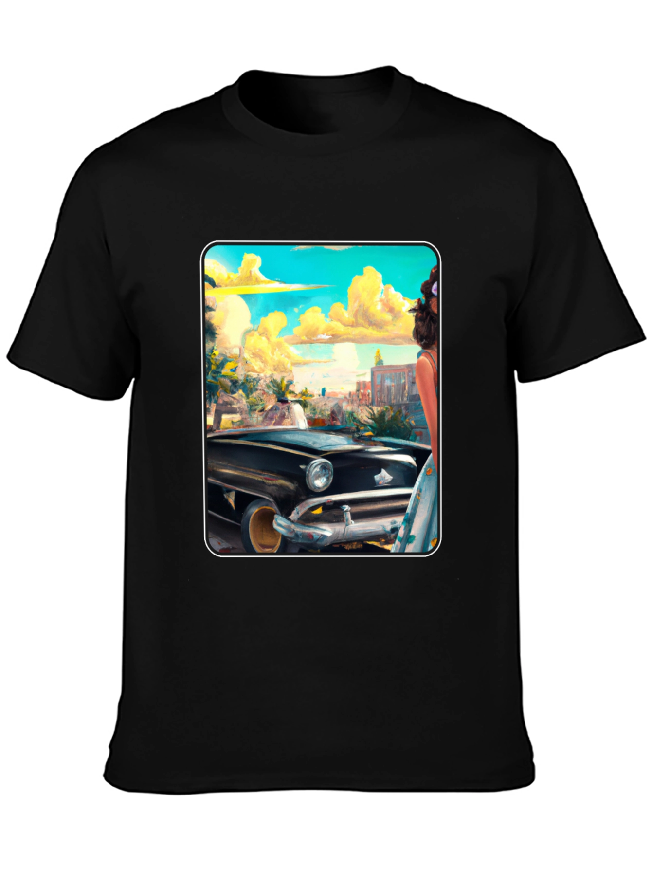 Retro Car T-Shirt - Classic Cuban Style