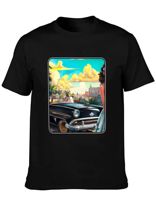 Retro Car T-Shirt - Classic Cuban Style