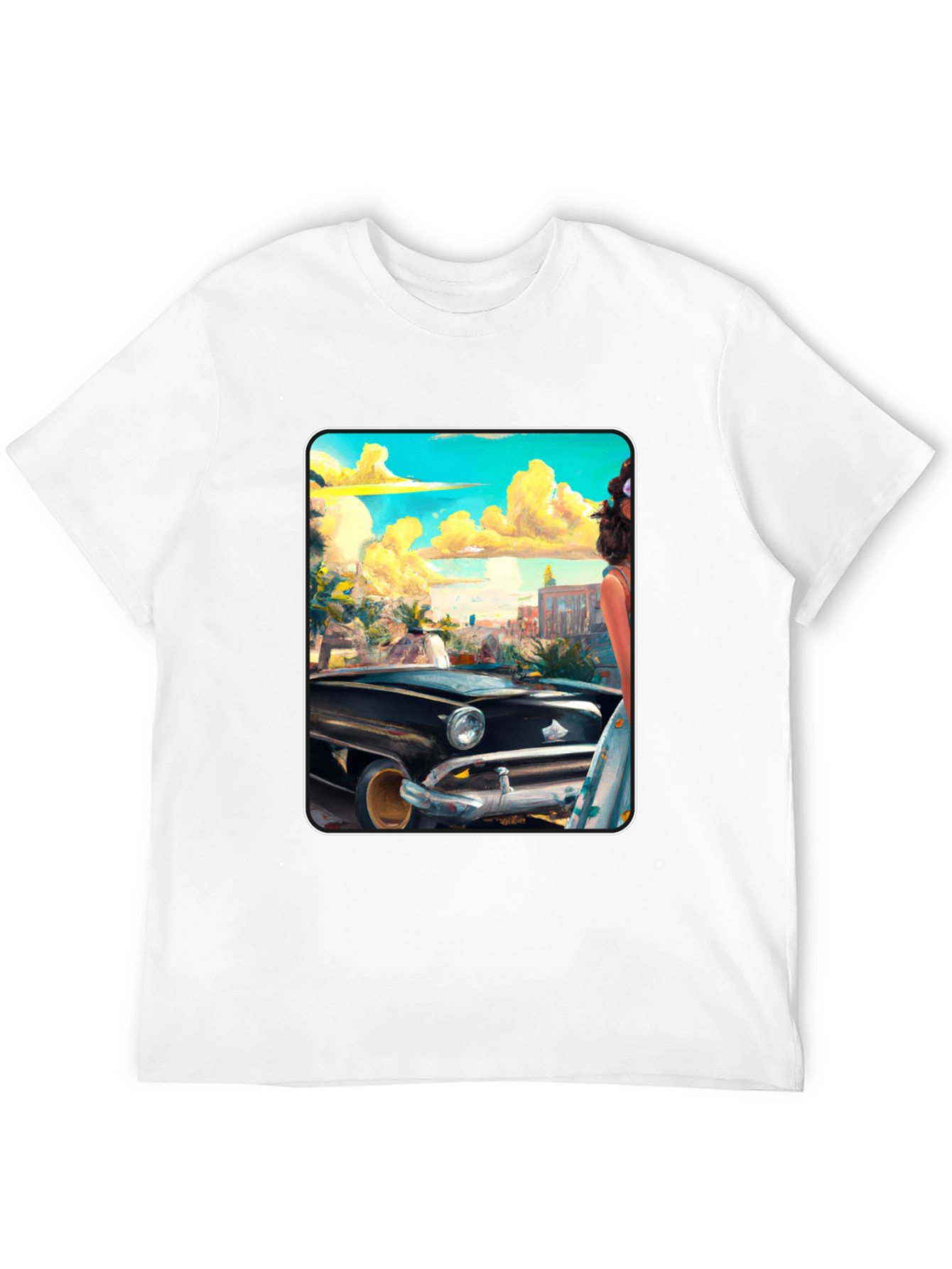 Retro Car T-Shirt - Classic Cuban Style