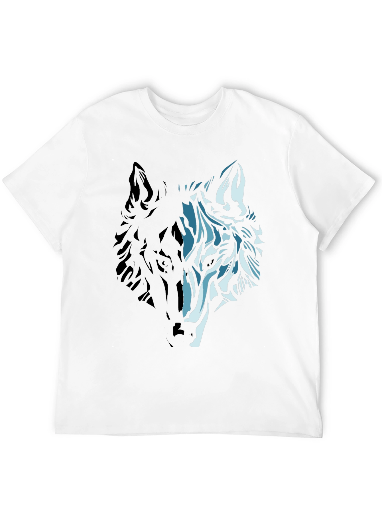 Wolf Graphic Print Black T-Shirt