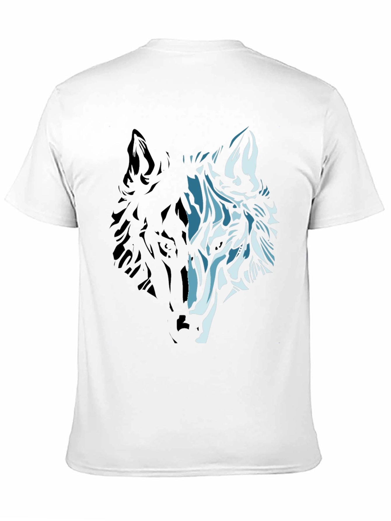 Wolf Graphic Print Black T-Shirt
