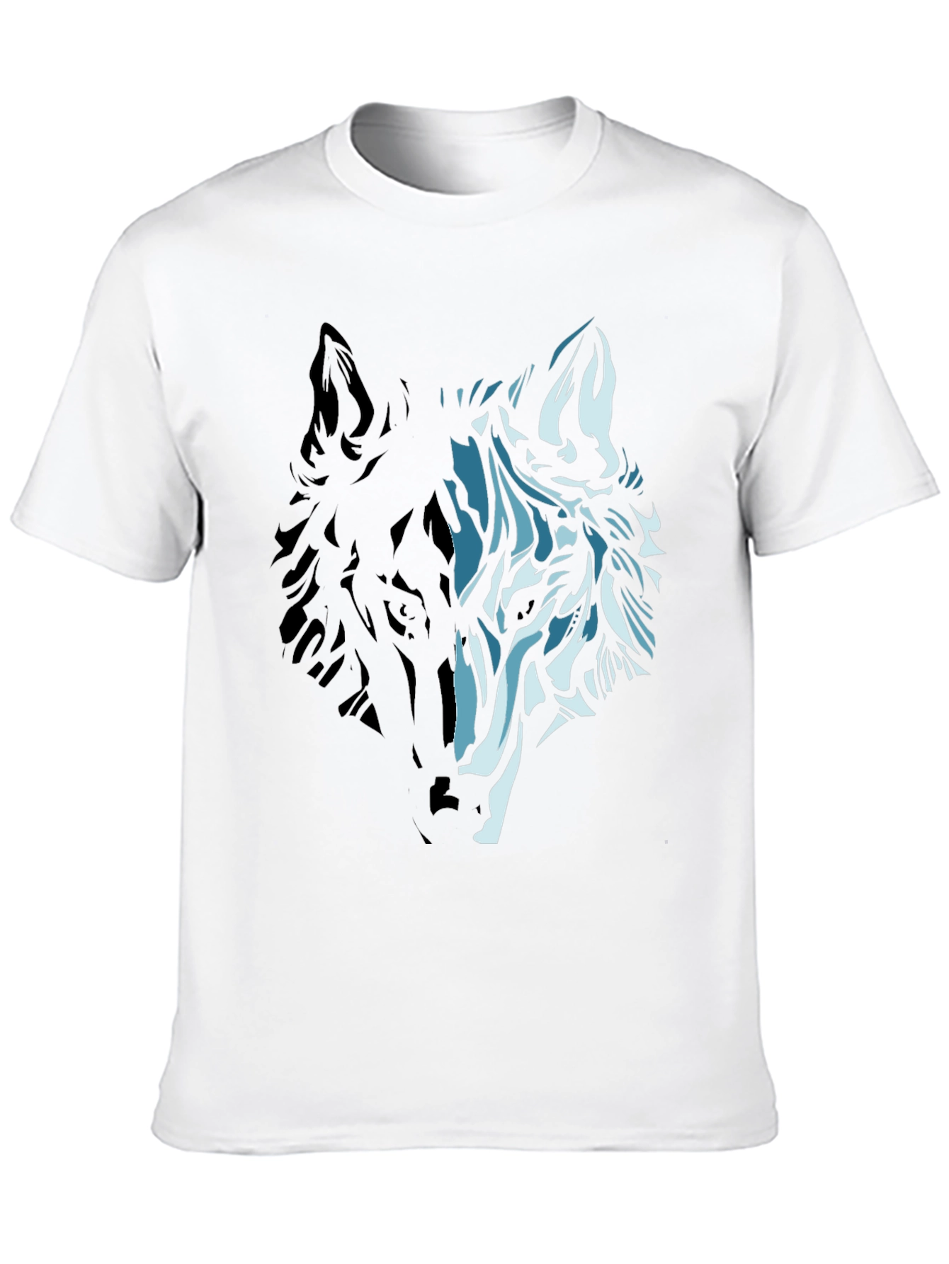 Wolf Graphic Print Black T-Shirt
