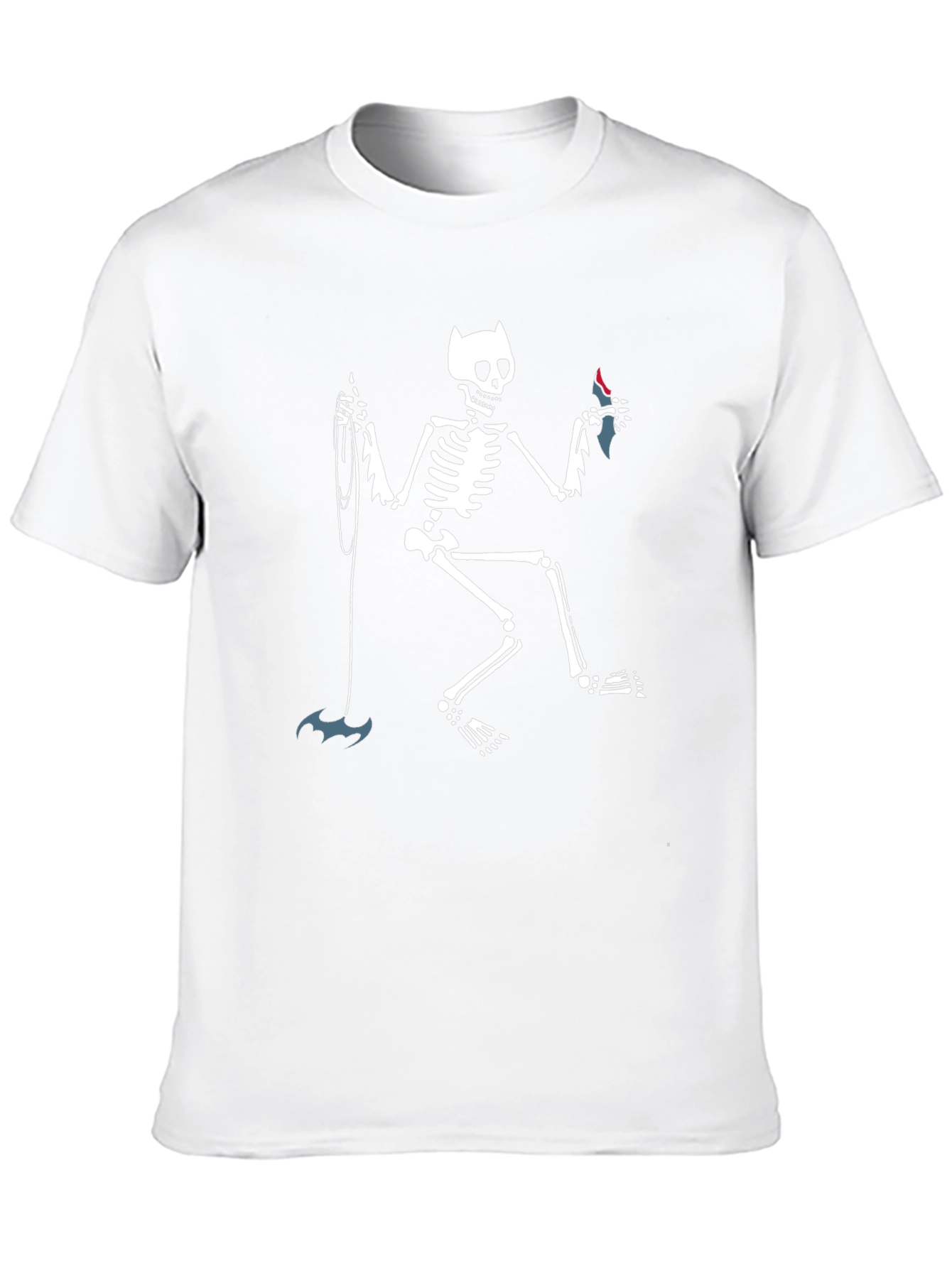 Skeleton Batman Graphic Tee - Mens Black T-Shirt