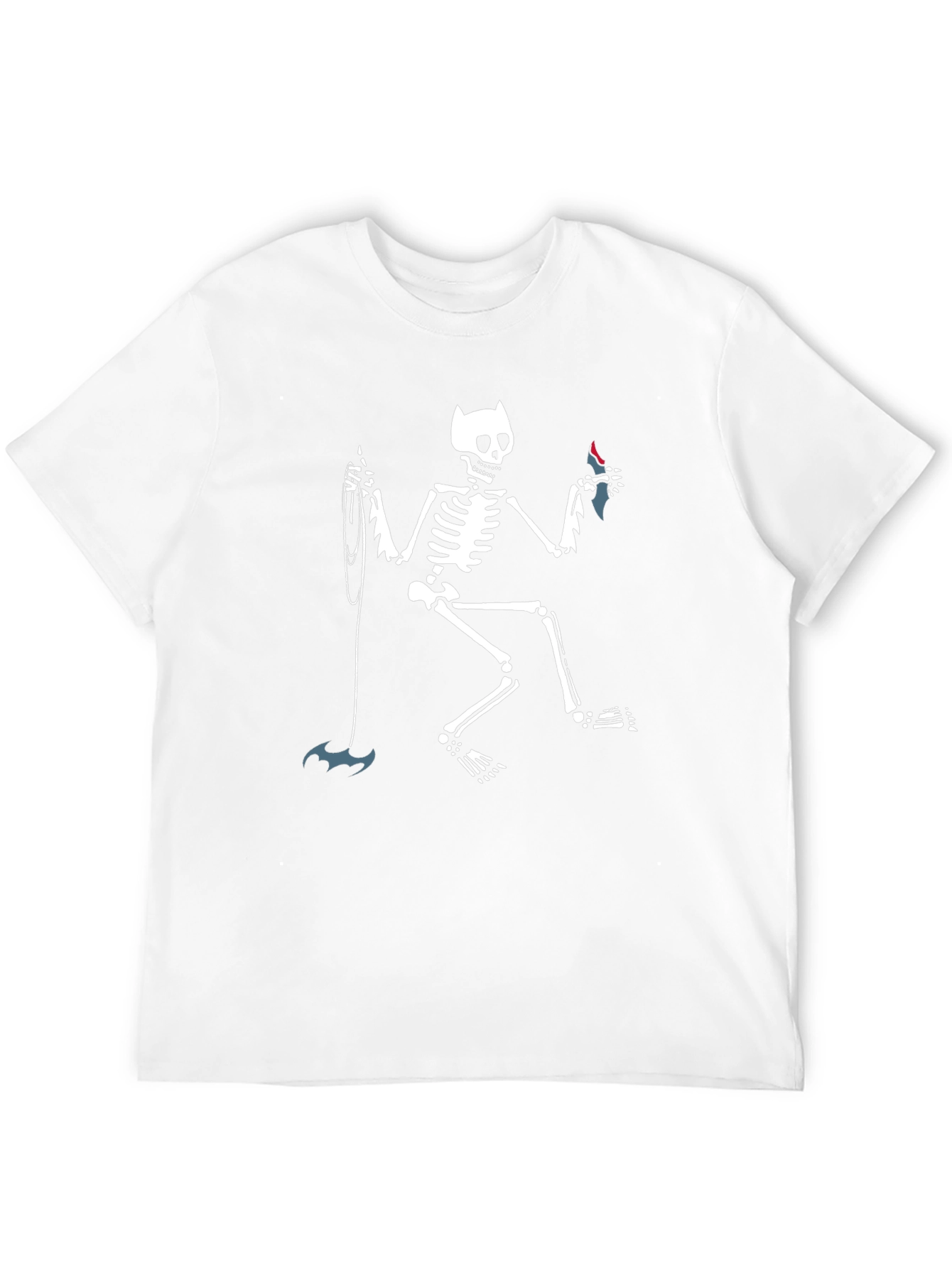Skeleton Batman Graphic Tee - Mens Black T-Shirt