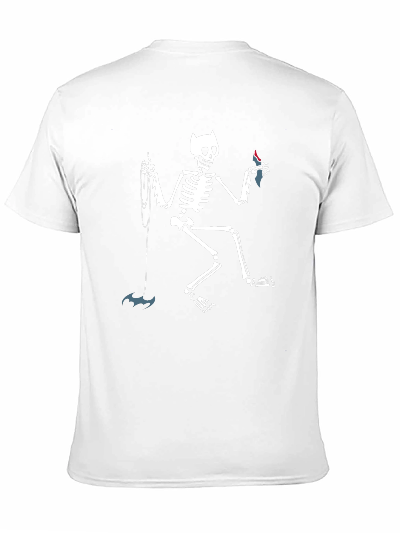 Skeleton Batman Graphic Tee - Mens Black T-Shirt