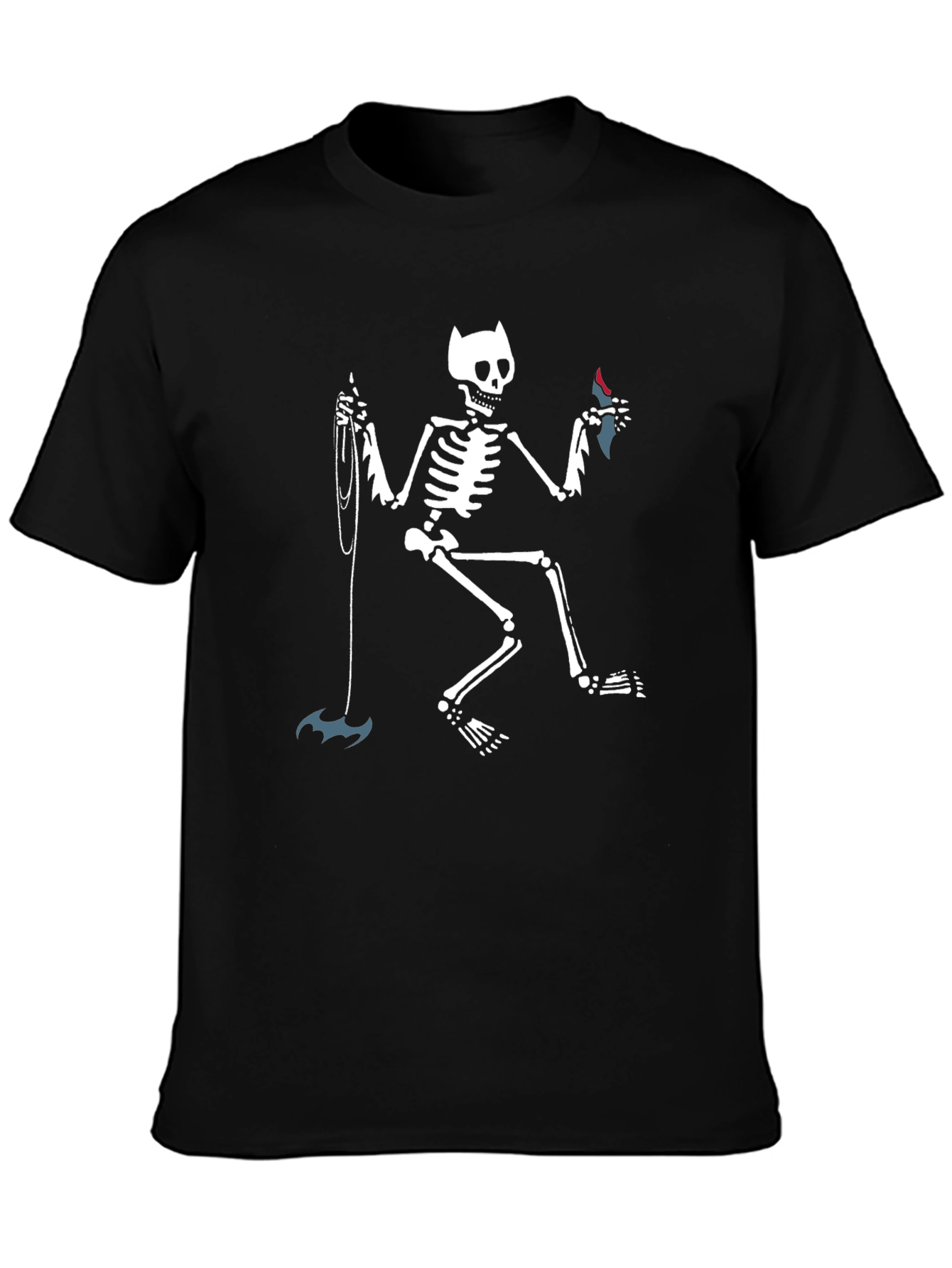 Skeleton Batman Graphic Tee - Mens Black T-Shirt
