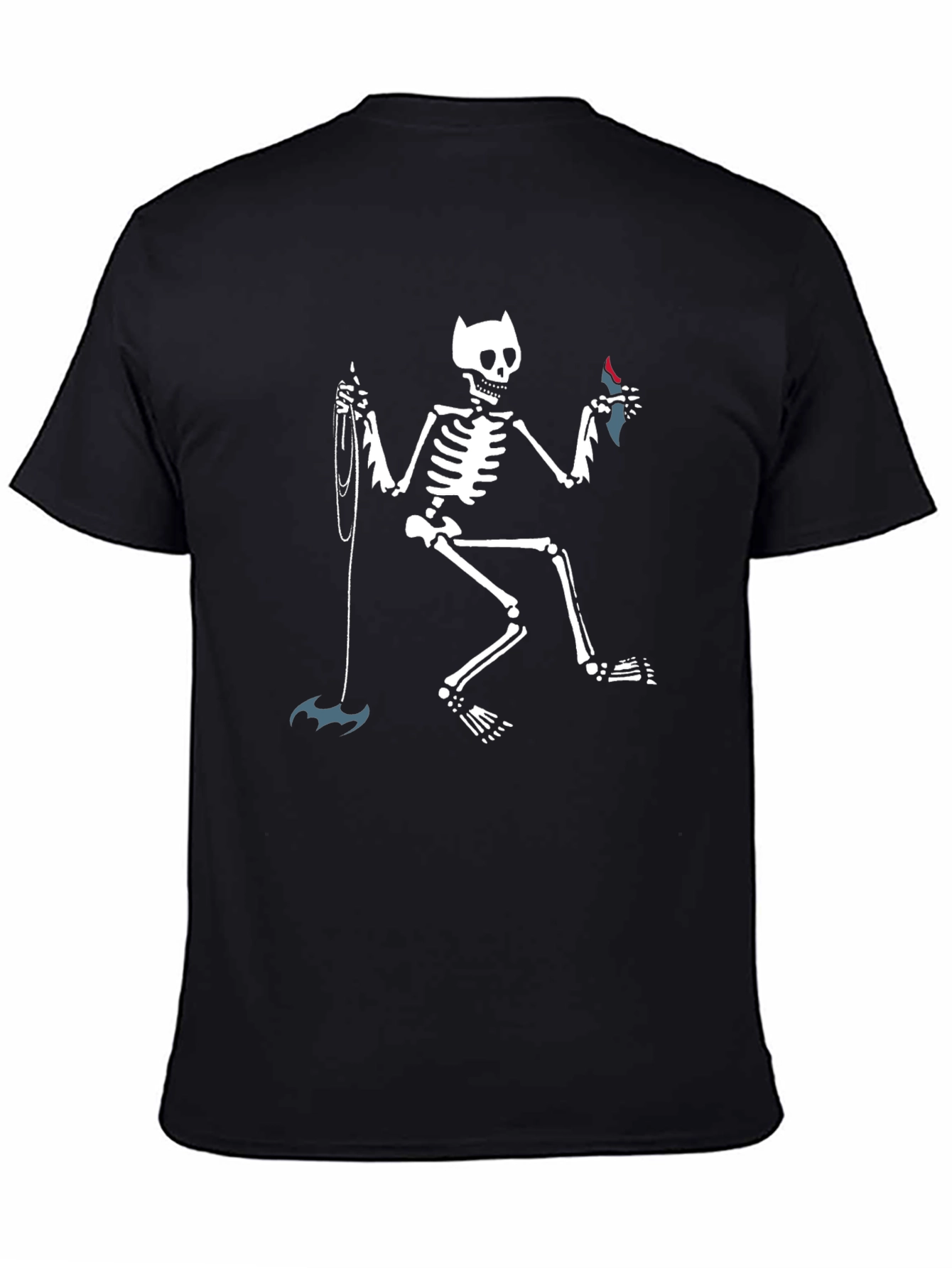 Skeleton Batman Graphic Tee - Mens Black T-Shirt