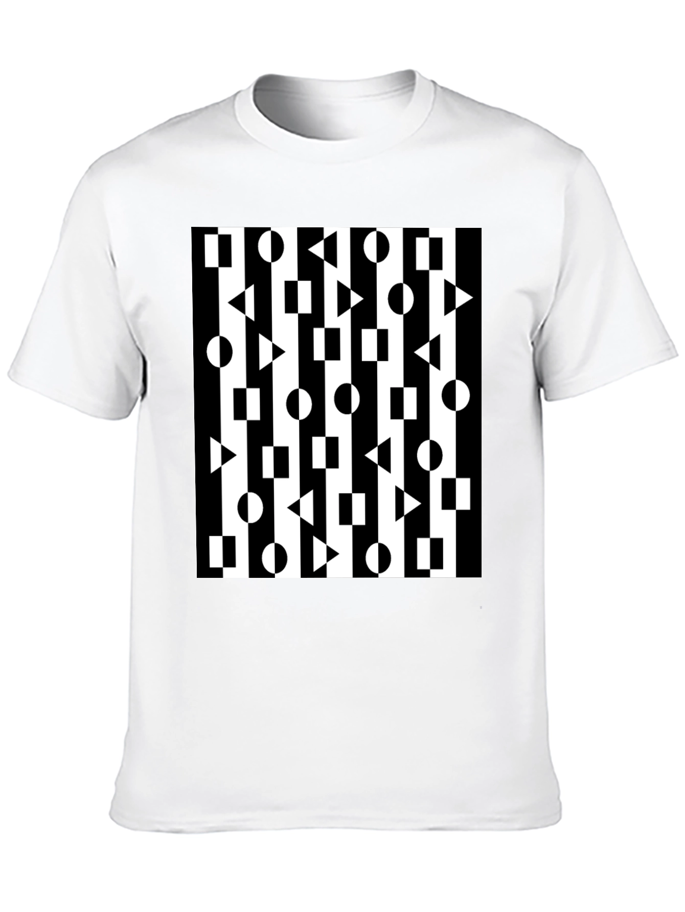 Geometric Pattern Black T-Shirt