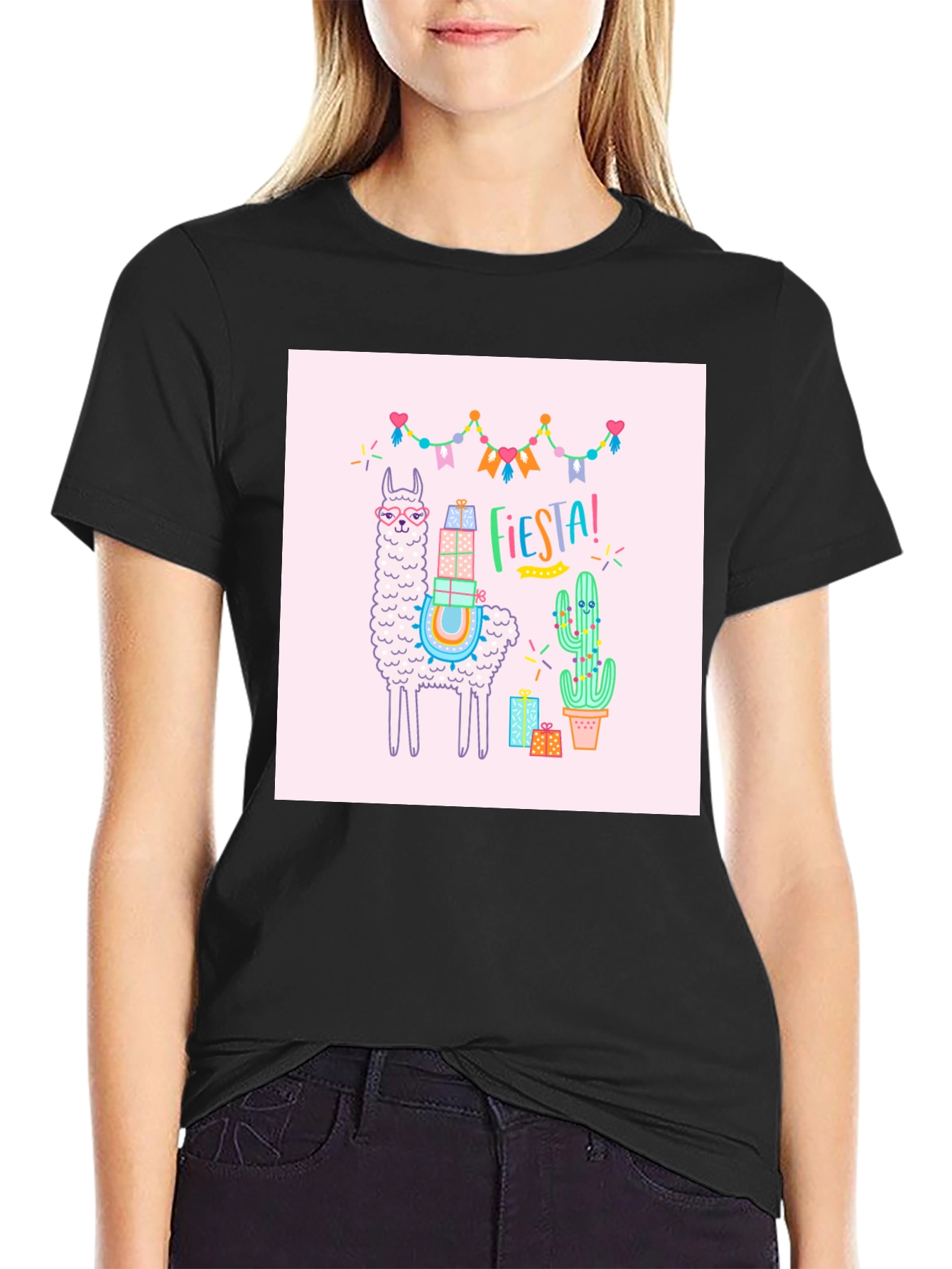 Fiesta Llama Graphic T-Shirt