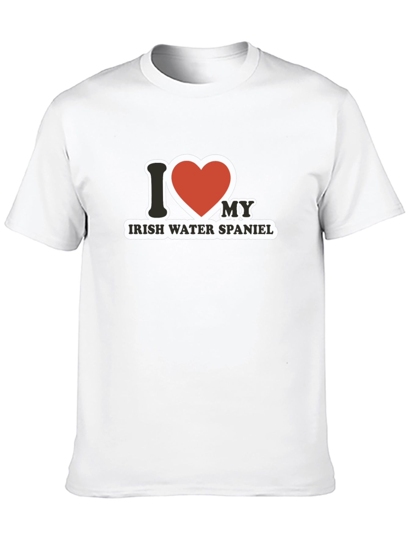 I Love My Irish Water Spaniel Black T-Shirt