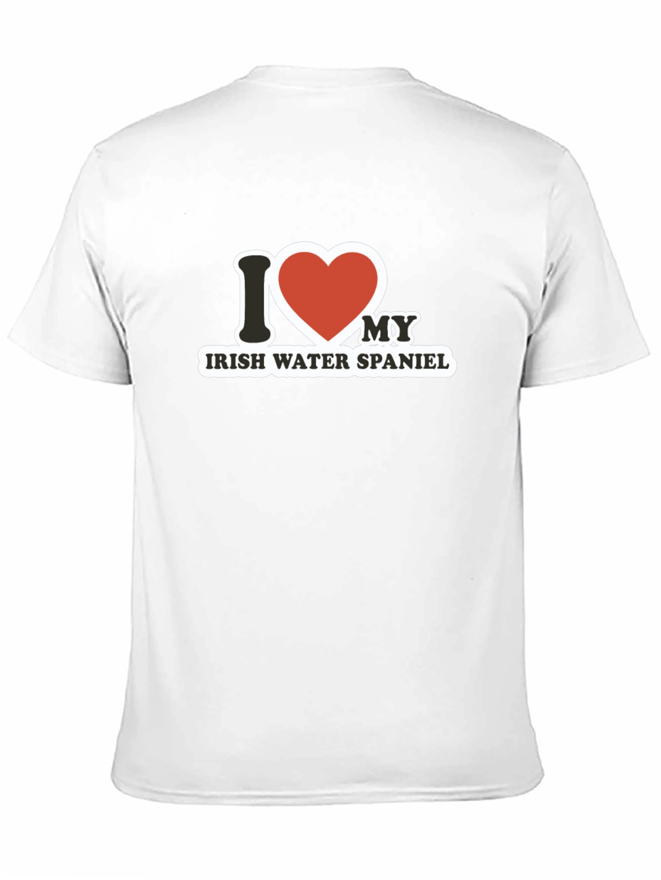I Love My Irish Water Spaniel Black T-Shirt