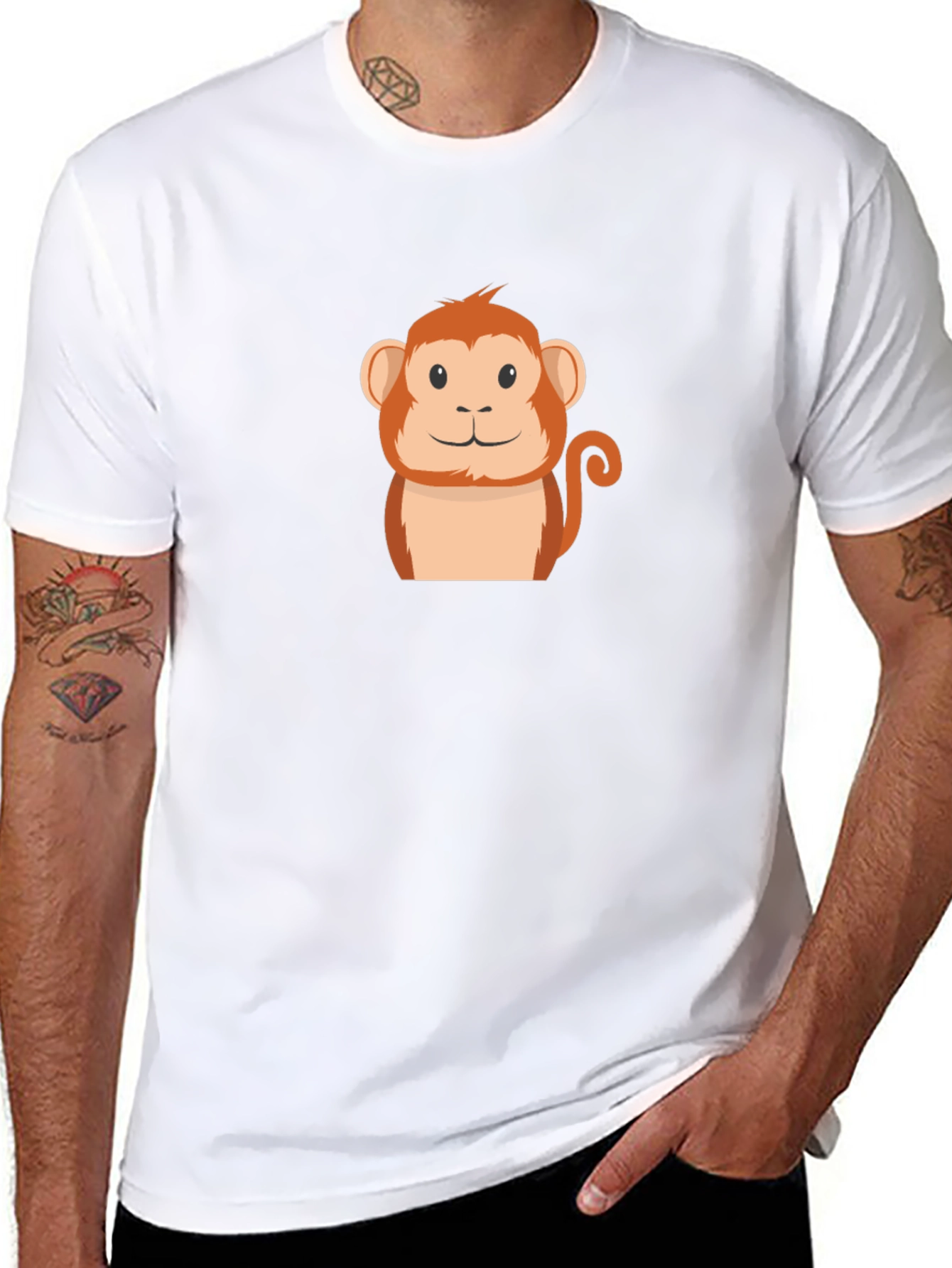 Monkey Graphic Black T-Shirt - Fun & Casual Tee