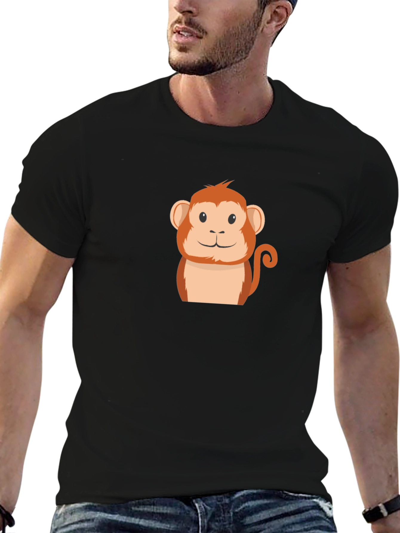 Monkey Graphic Black T-Shirt - Fun & Casual Tee