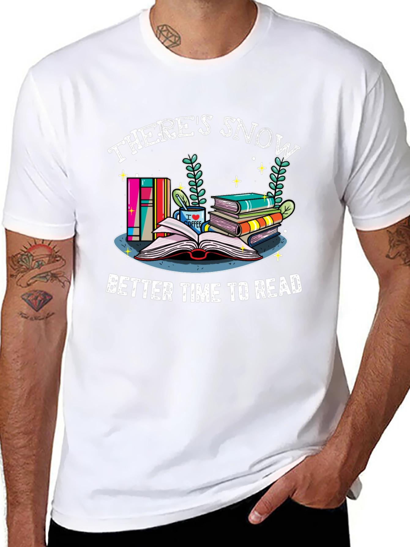 Theres Snow Better Time to Read Graphic T-Shirt