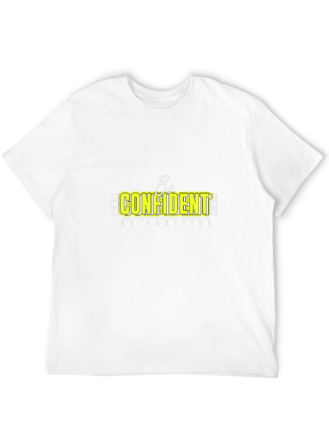 Be Confident Positive Graphic T-Shirt - Black