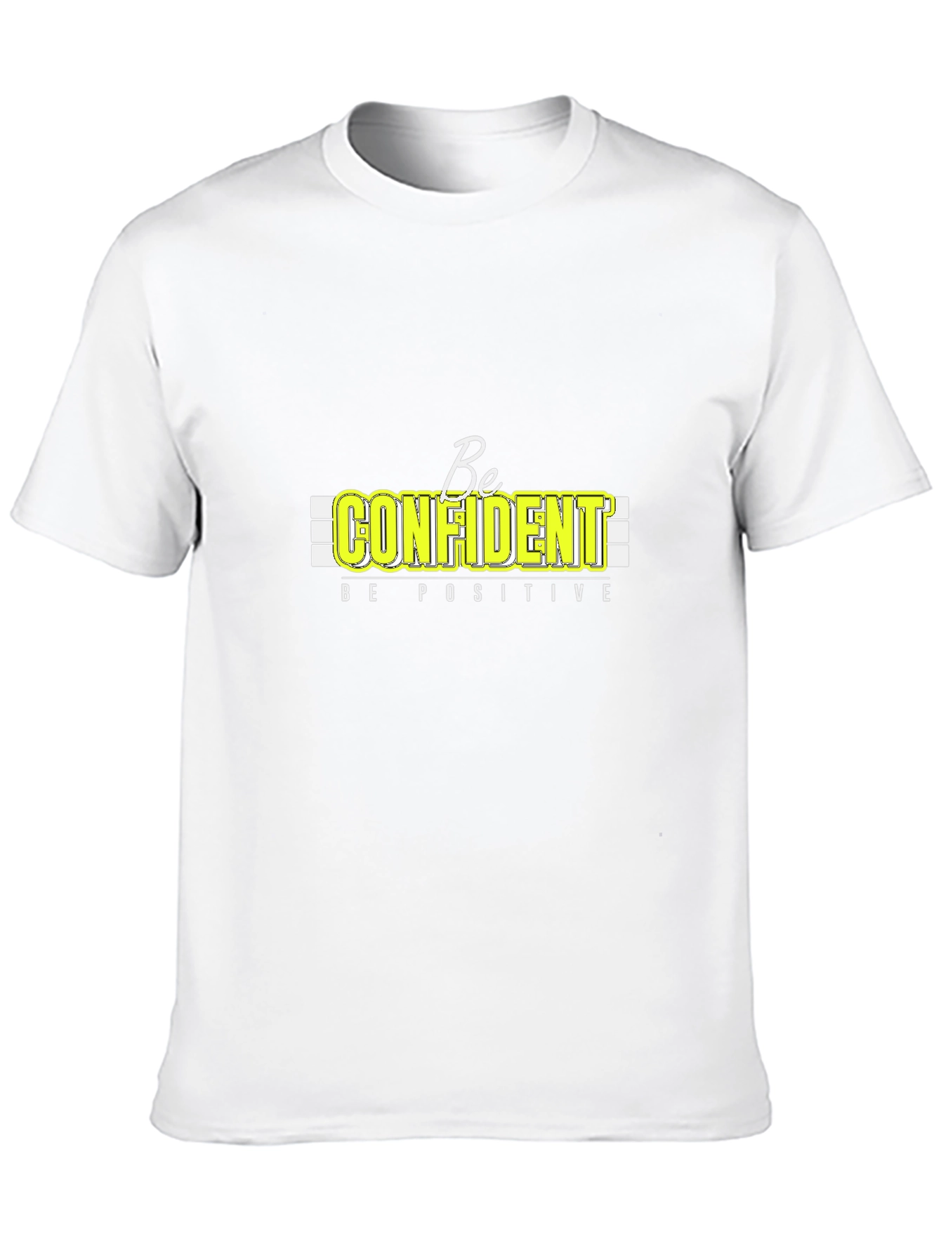 Be Confident Positive Graphic T-Shirt - Black