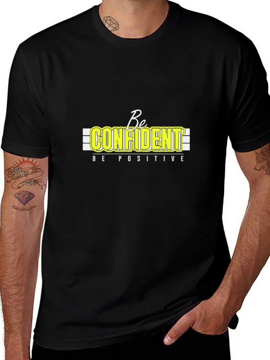 Be Confident Positive Graphic T-Shirt - Black