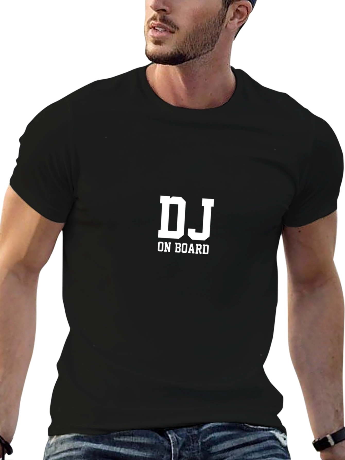 DJ On Board Black Crew Neck T-Shirt