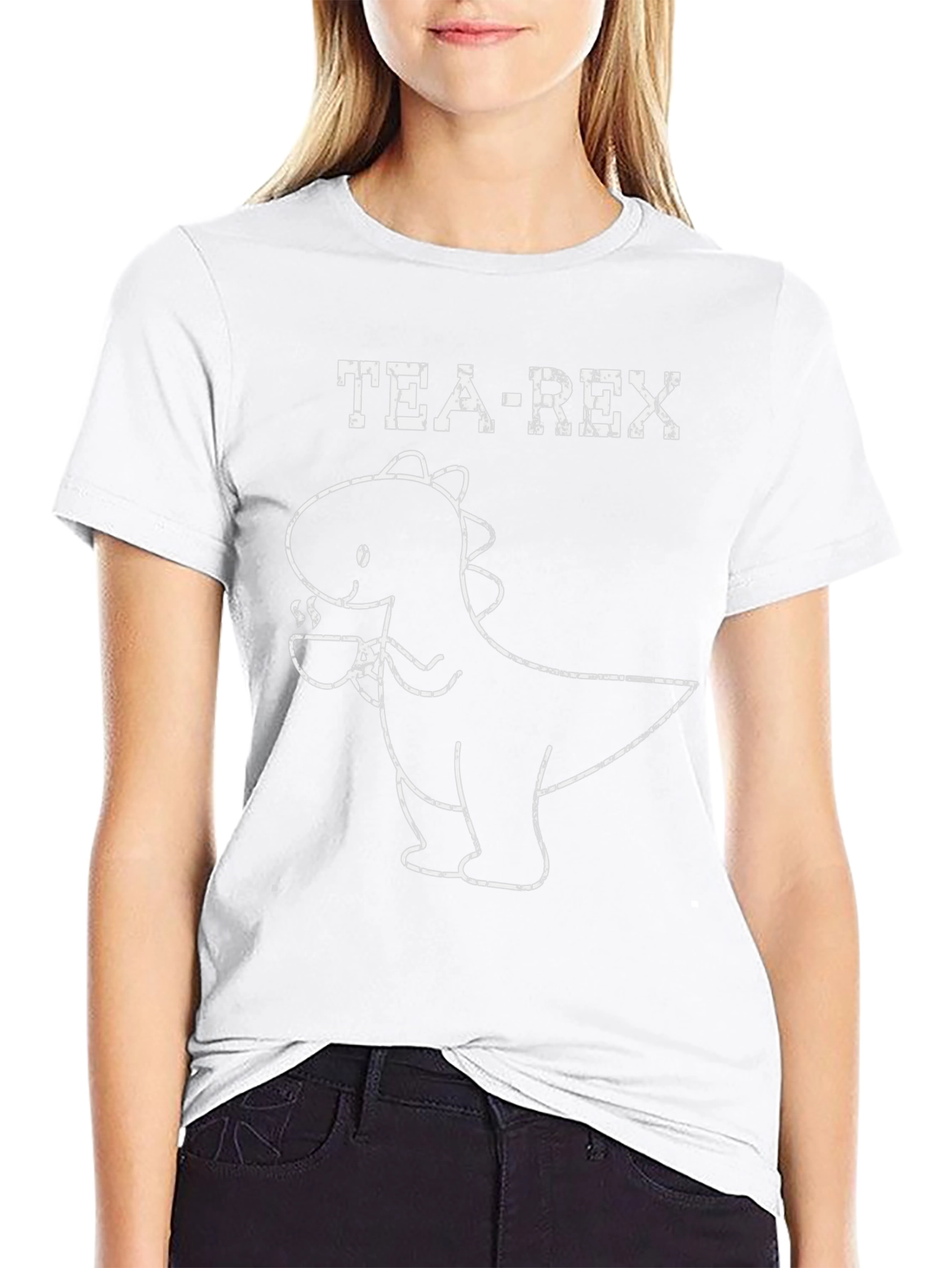 Tea Rex T-Shirt: Cute Dinosaur Drinking Tea