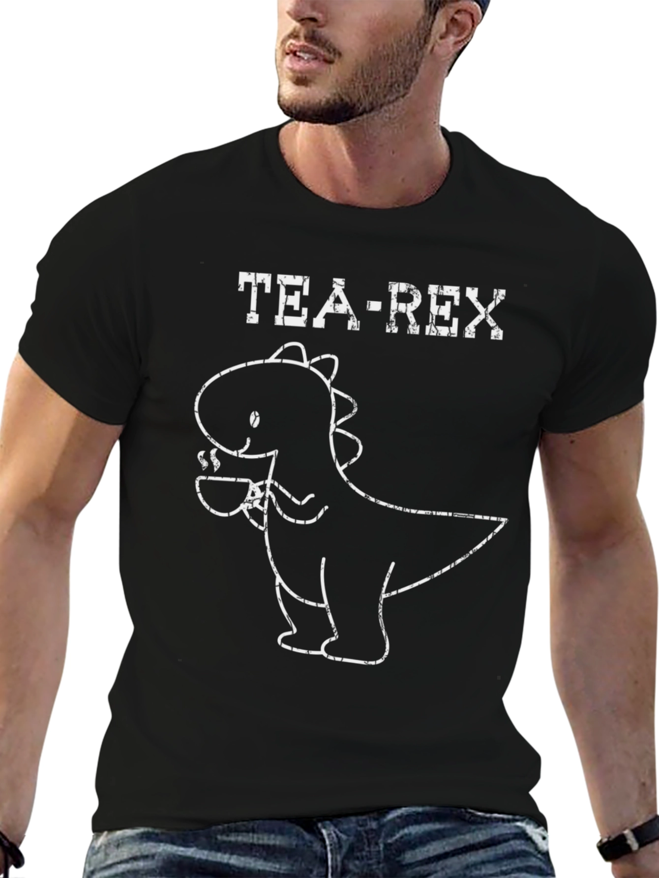 Tea Rex T-Shirt: Cute Dinosaur Drinking Tea