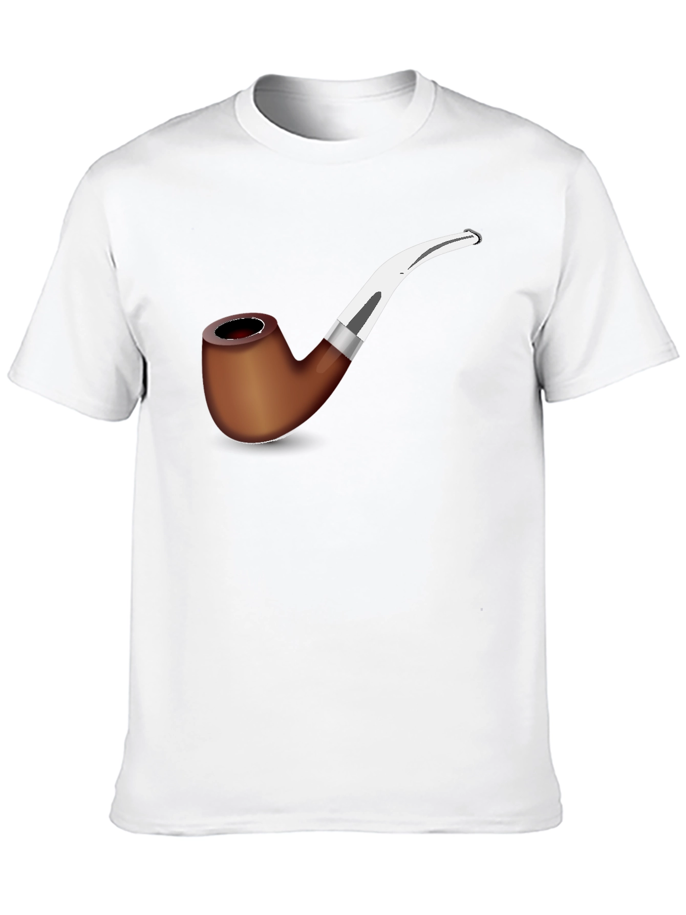 Stylish Pipe Graphic T-Shirt - Black Cotton Blend